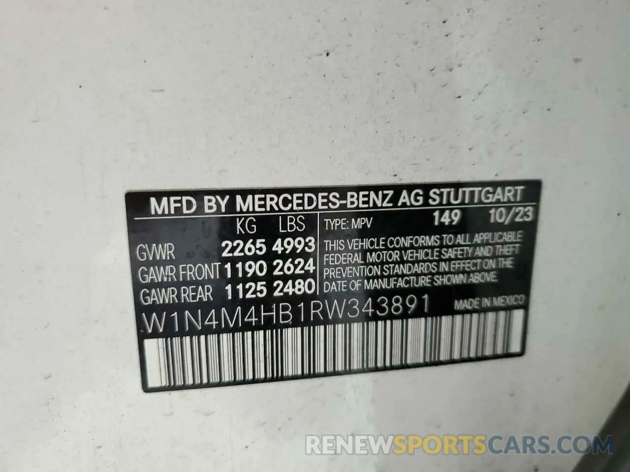13 fotografías del automóvil dañado W1N4M4HB1RW343891 MERCEDES-BENZ GLB-CLASS 2024