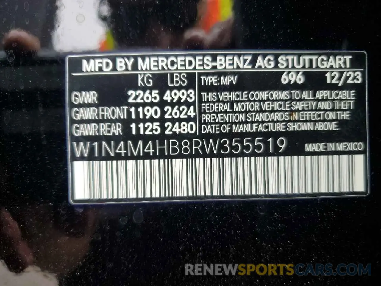 13 fotografías del automóvil dañado W1N4M4HB8RW355519 MERCEDES-BENZ GLB-CLASS 2024