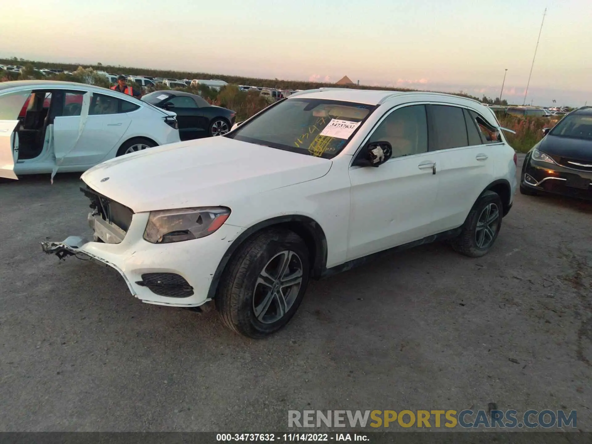 2 fotografías del automóvil dañado WDC0G4JB3KV134715 MERCEDES-BENZ GLC 2019