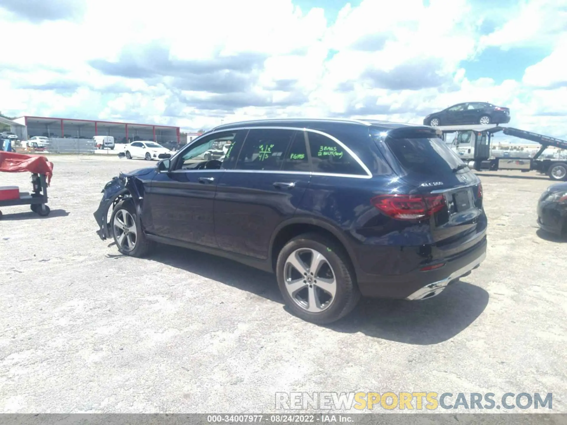 3 fotografías del automóvil dañado W1N0G8DB2LF837610 MERCEDES-BENZ GLC 2020
