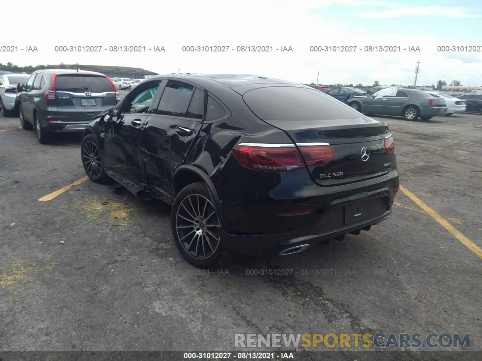 3 fotografías del automóvil dañado W1N0J8EB0LF846497 MERCEDES-BENZ GLC 2020