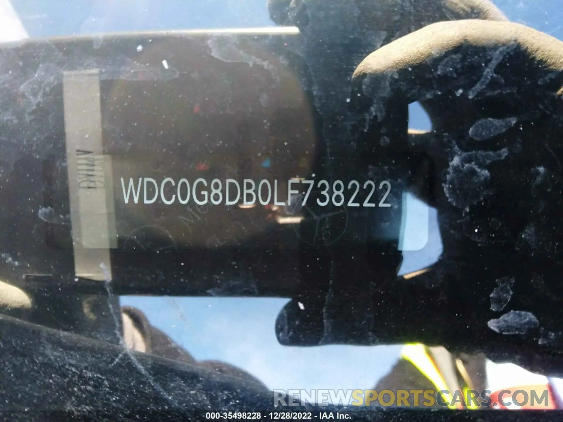 9 fotografías del automóvil dañado WDC0G8DB0LF738222 MERCEDES-BENZ GLC 2020