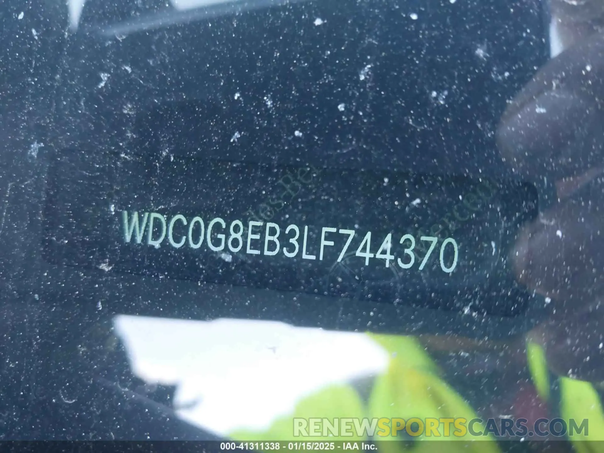 9 fotografías del automóvil dañado WDC0G8EB3LF744370 MERCEDES-BENZ GLC 2020