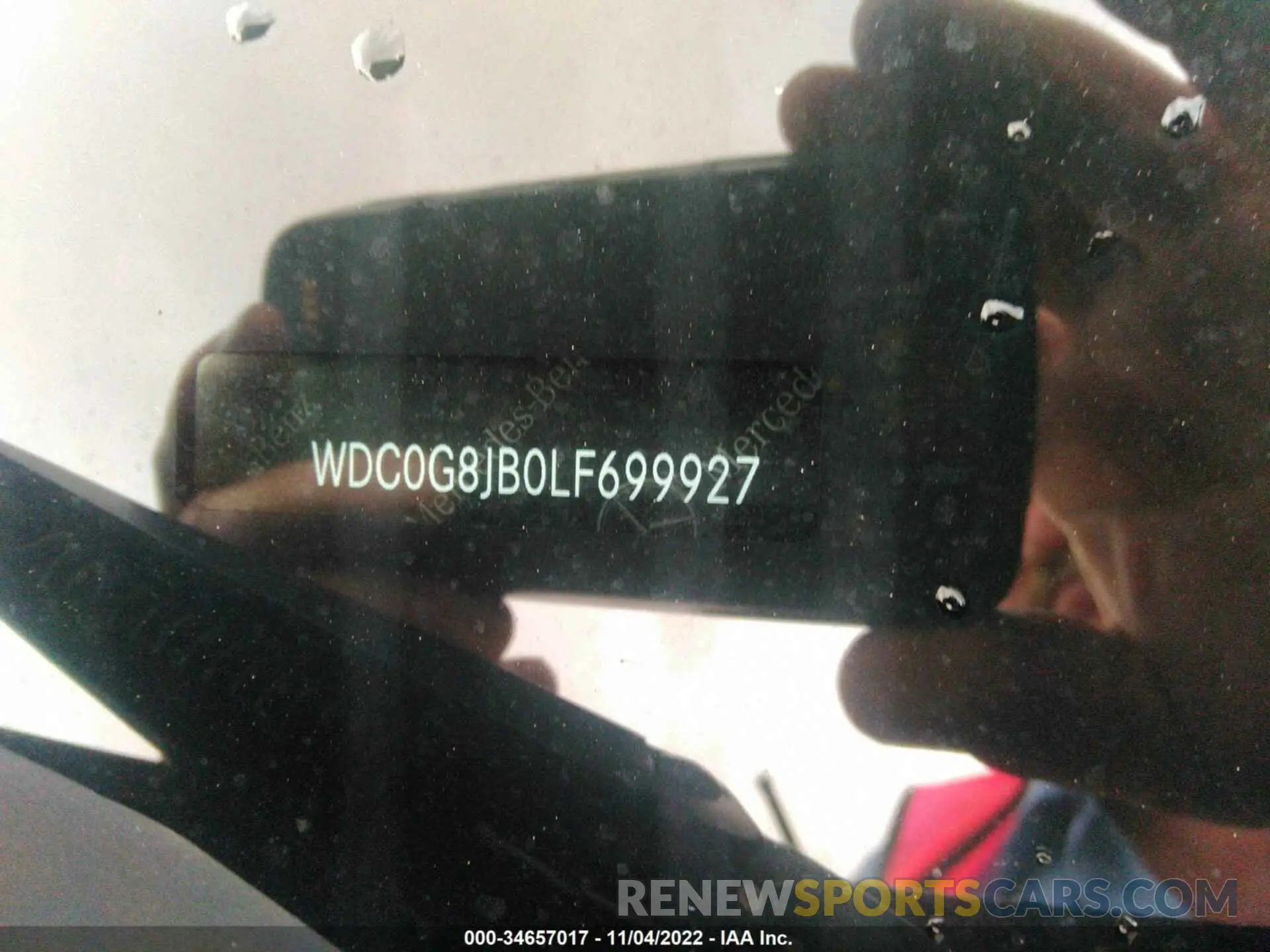 9 fotografías del automóvil dañado WDC0G8JB0LF699927 MERCEDES-BENZ GLC 2020