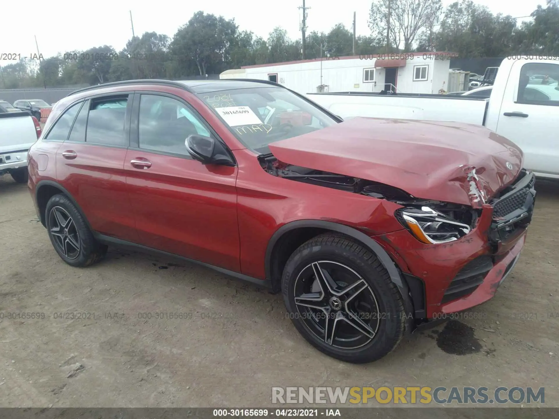 1 fotografías del automóvil dañado W1N0G8DB2MV263727 MERCEDES-BENZ GLC 2021