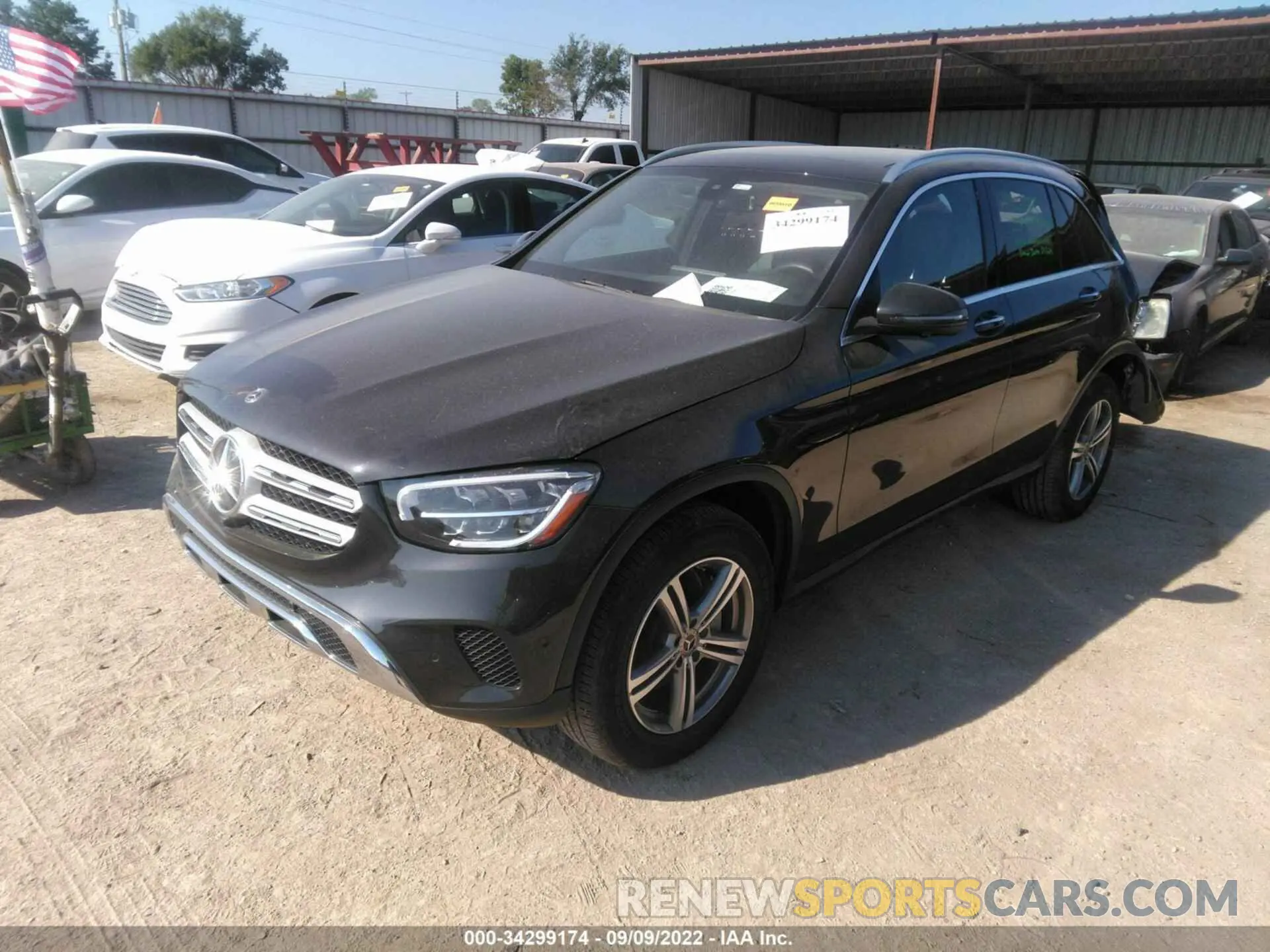 2 fotografías del automóvil dañado W1N0G8EB8MF907403 MERCEDES-BENZ GLC 2021