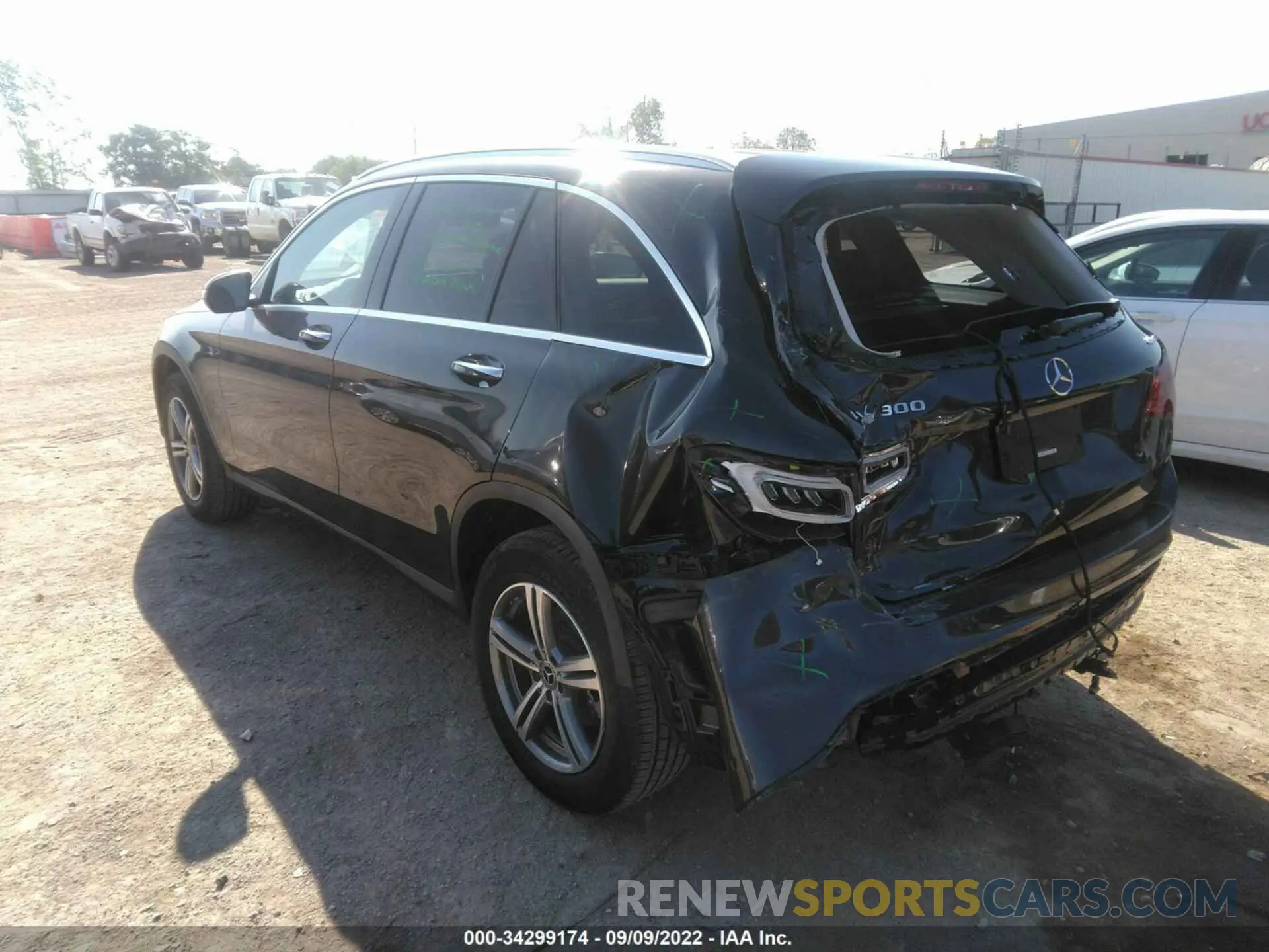 3 fotografías del automóvil dañado W1N0G8EB8MF907403 MERCEDES-BENZ GLC 2021
