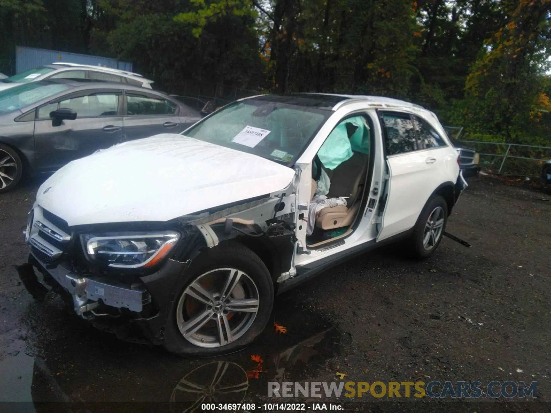 2 fotografías del automóvil dañado W1N0G8EB7NG044931 MERCEDES-BENZ GLC 2022