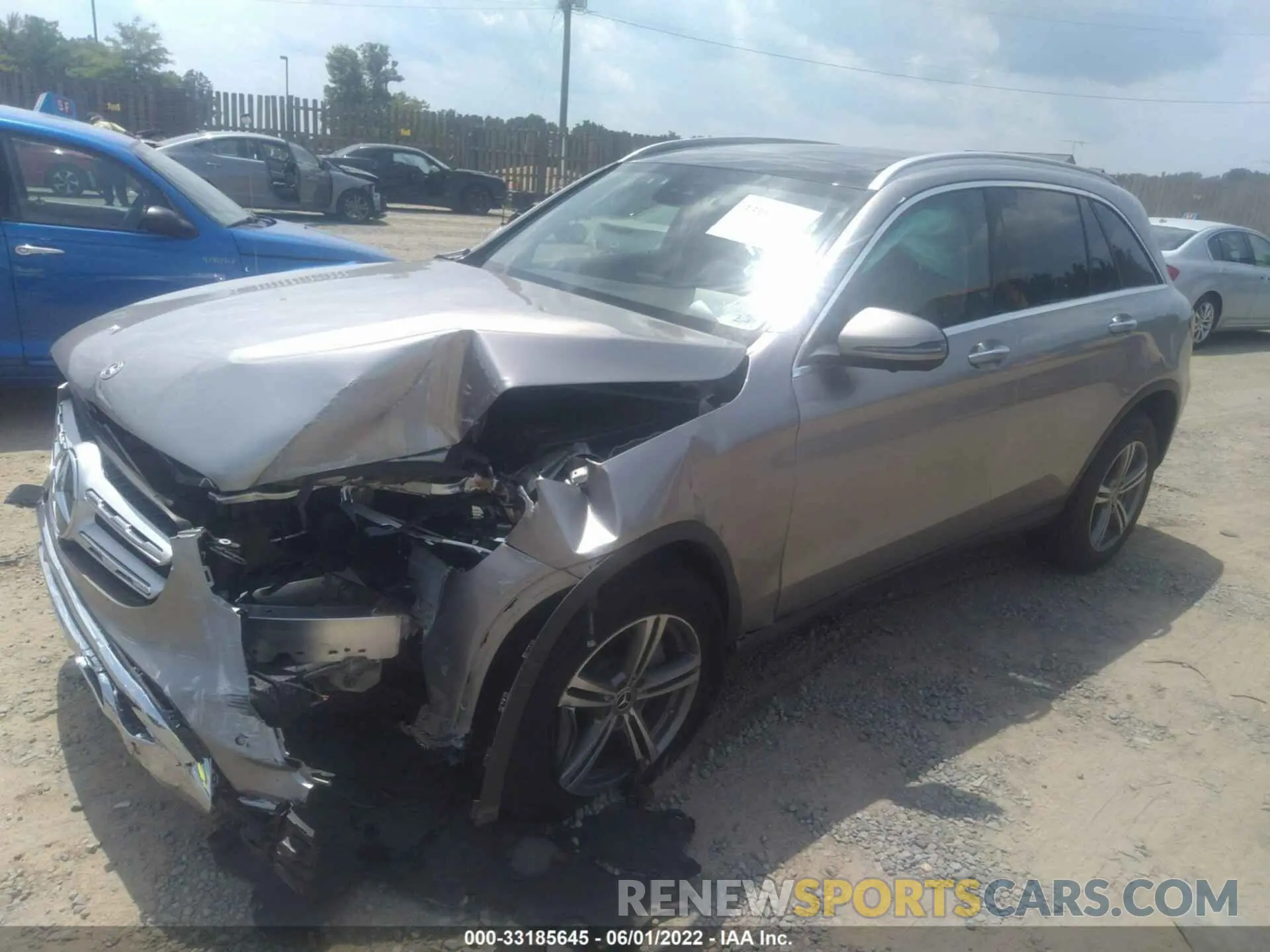 2 fotografías del automóvil dañado W1N0G8EB8NV336342 MERCEDES-BENZ GLC 2022