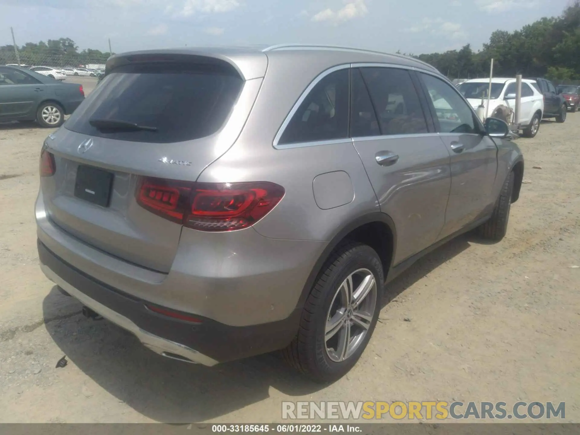 4 fotografías del automóvil dañado W1N0G8EB8NV336342 MERCEDES-BENZ GLC 2022