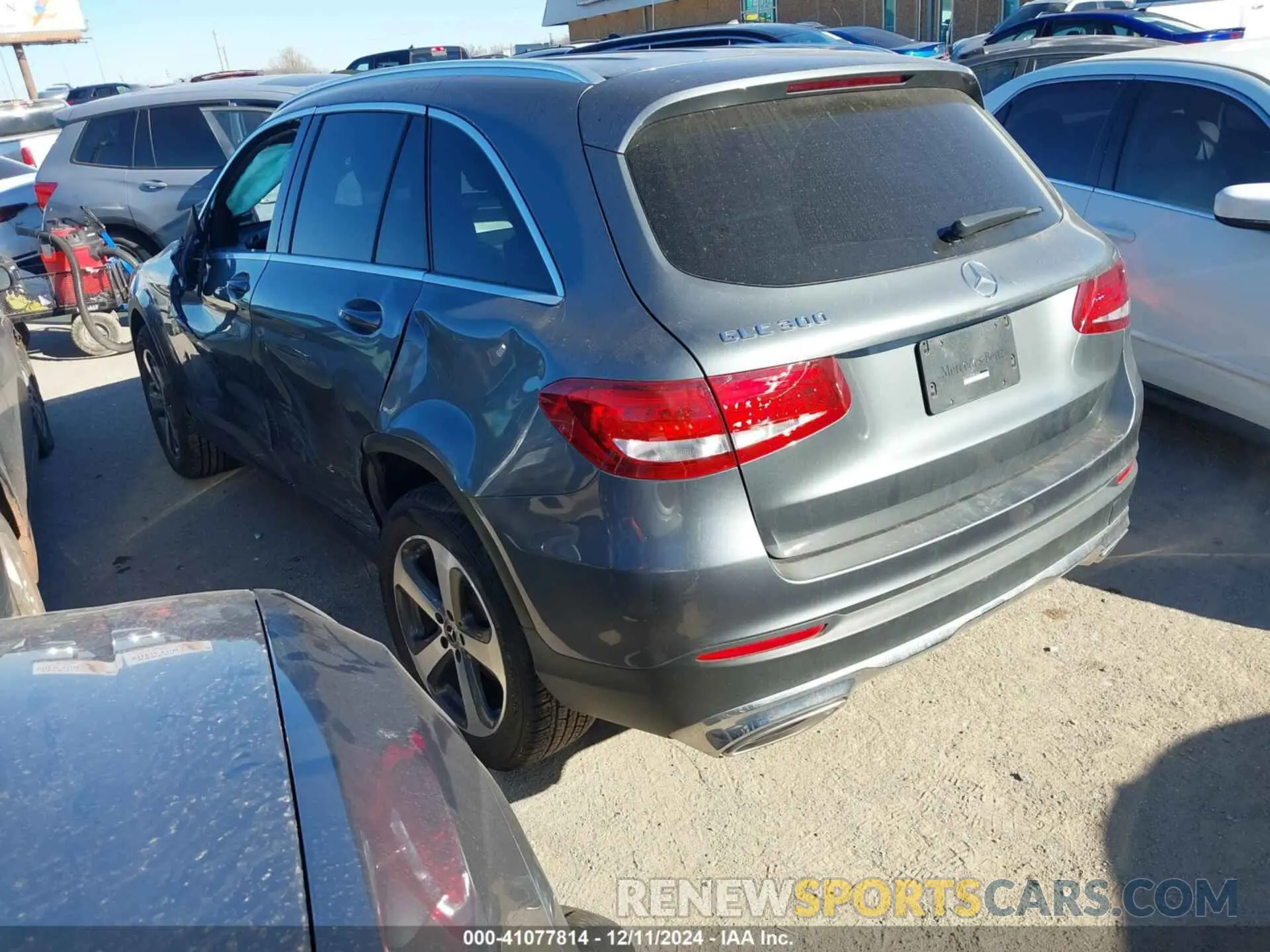 3 fotografías del automóvil dañado WDC0G4JB1KF616657 MERCEDES-BENZ GLC 300 2019