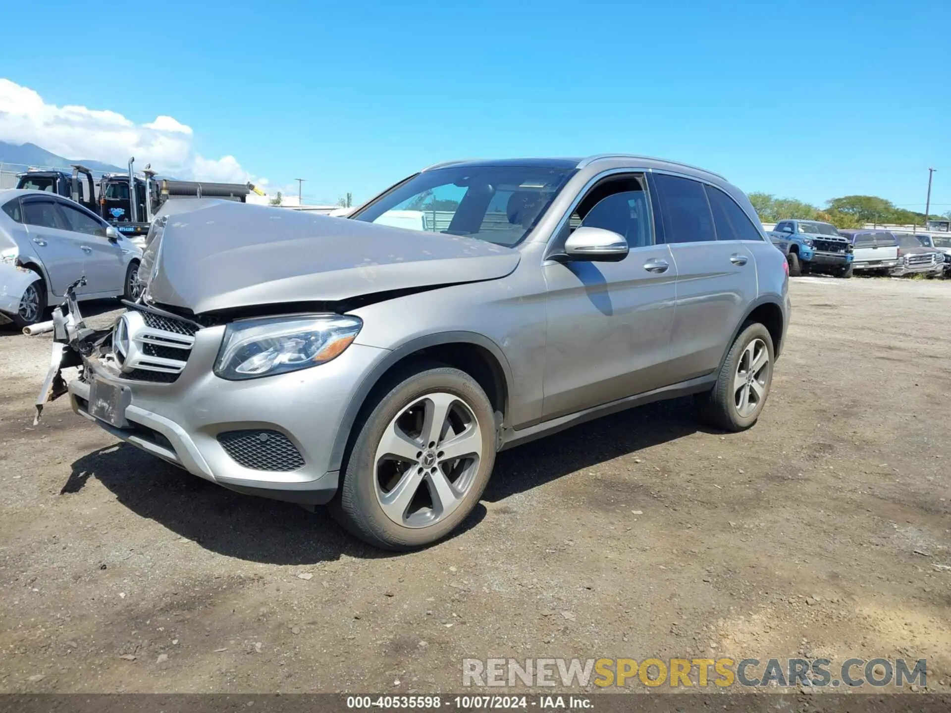 2 fotografías del automóvil dañado WDC0G4JB8KF599386 MERCEDES-BENZ GLC 300 2019