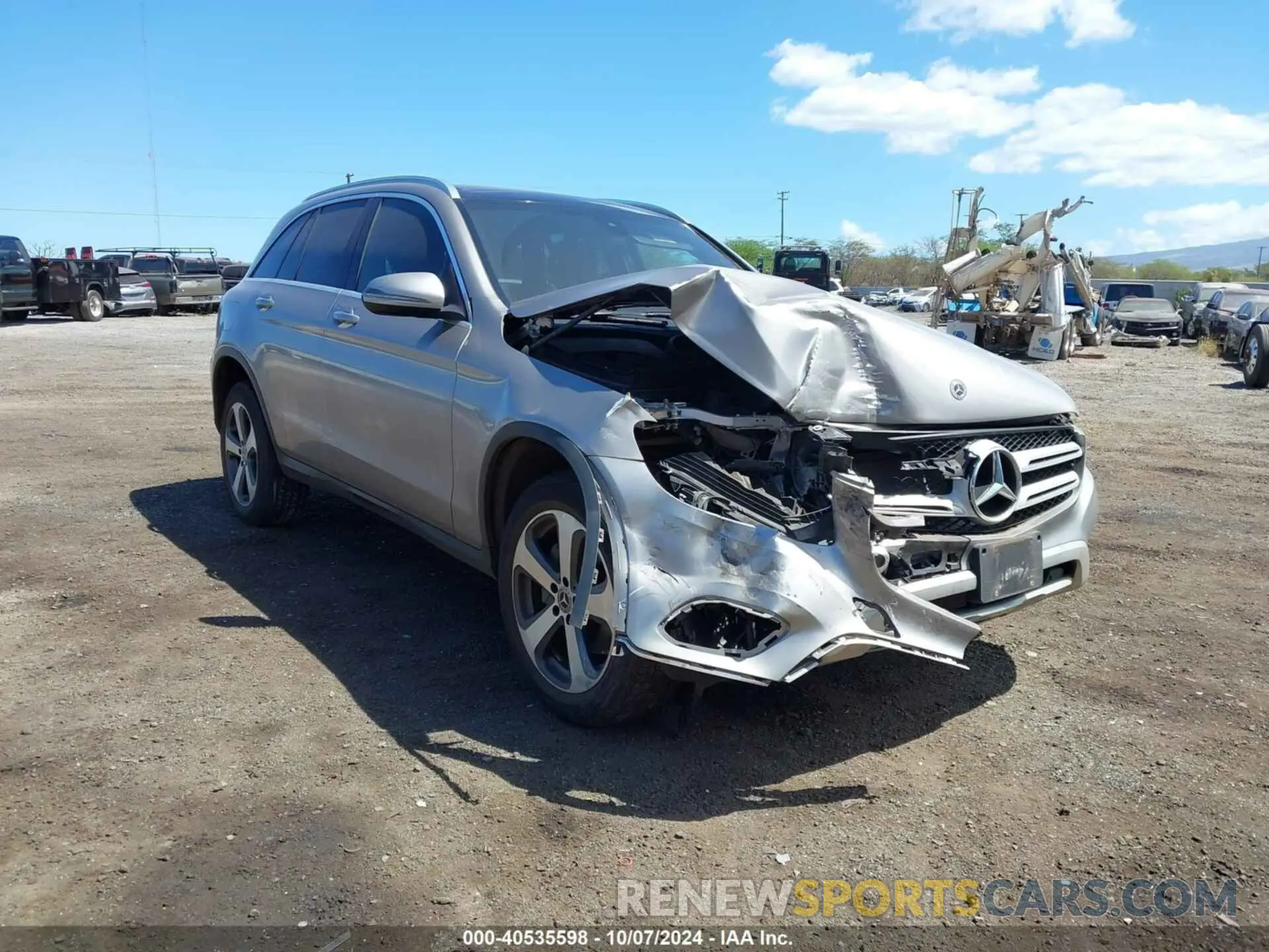 6 fotografías del automóvil dañado WDC0G4JB8KF599386 MERCEDES-BENZ GLC 300 2019