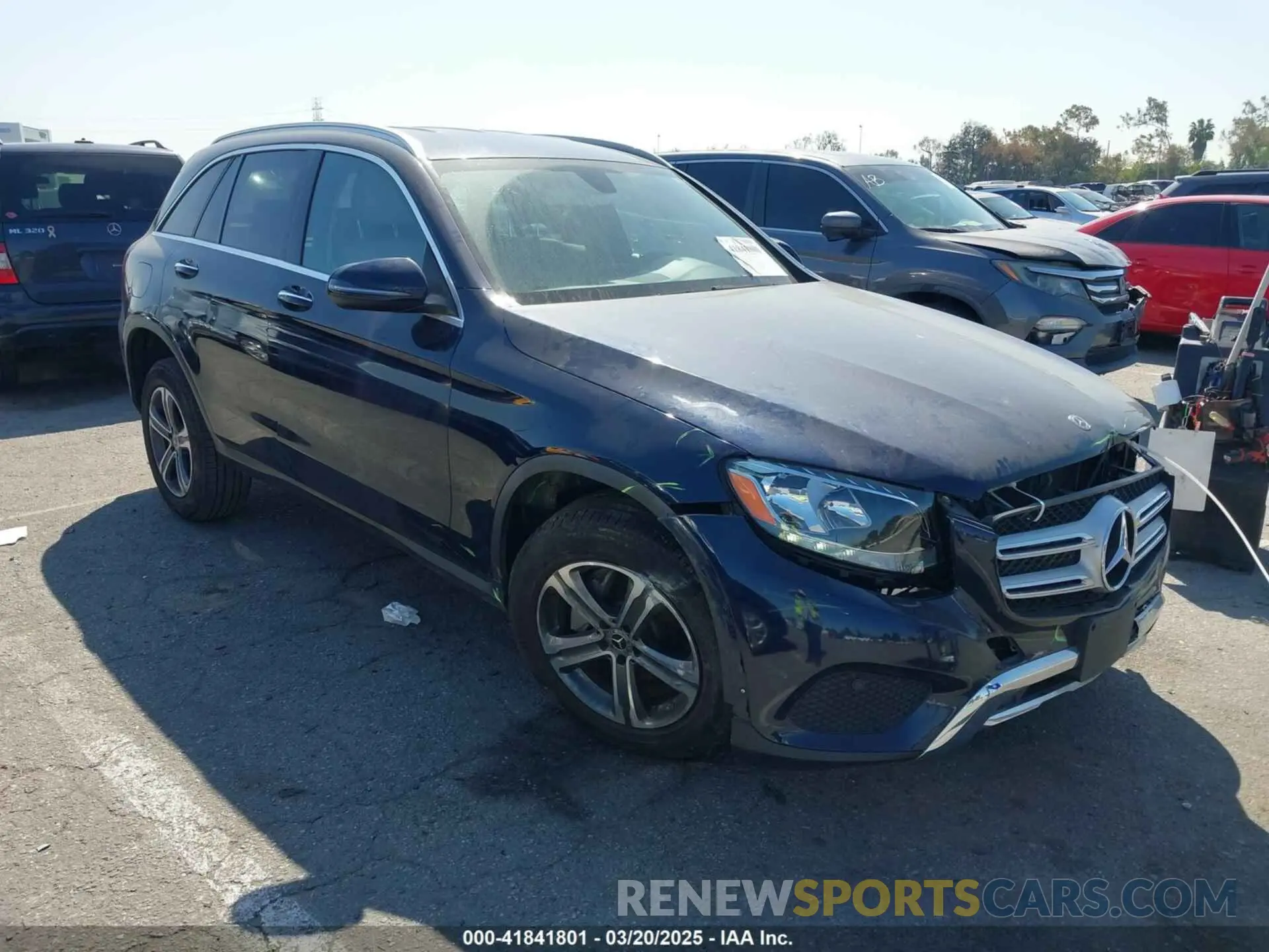 1 fotografías del automóvil dañado WDC0G4JB9KV161711 MERCEDES-BENZ GLC 300 2019