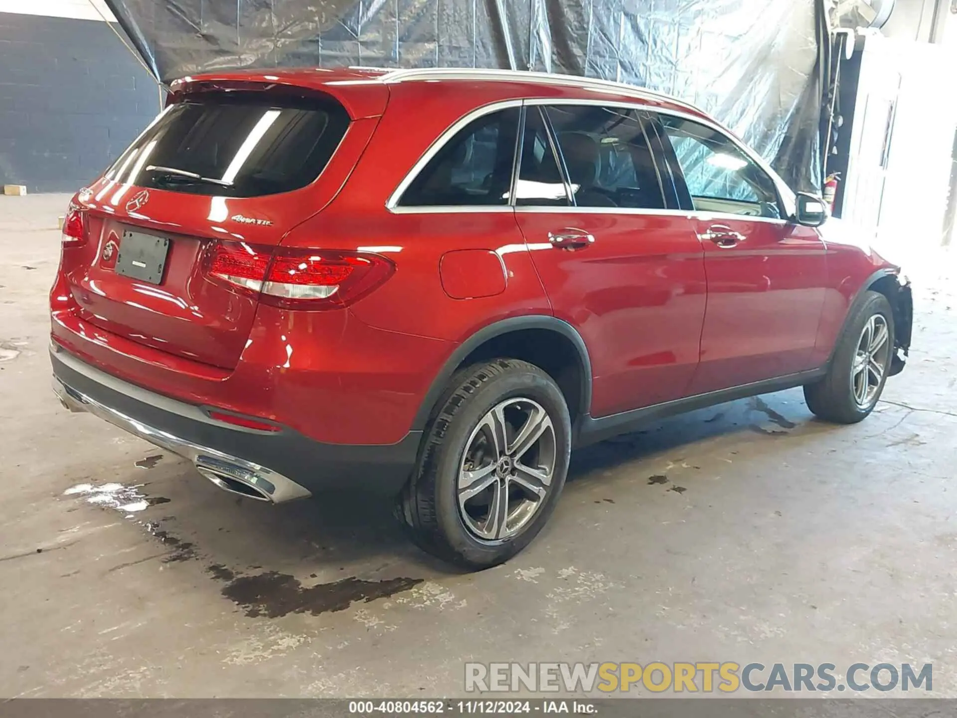 4 fotografías del automóvil dañado WDC0G4KB0KV142866 MERCEDES-BENZ GLC 300 2019