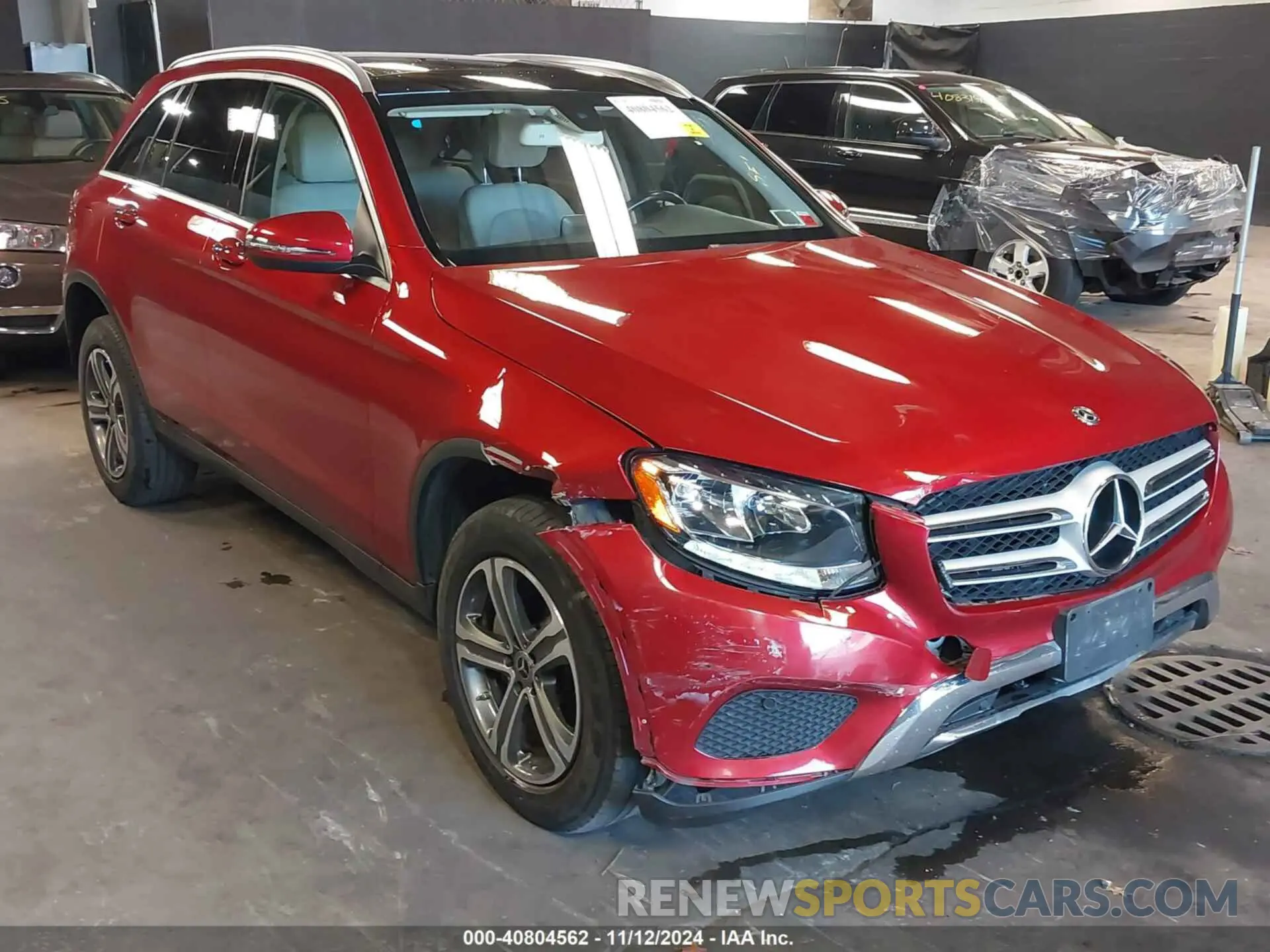 6 fotografías del automóvil dañado WDC0G4KB0KV142866 MERCEDES-BENZ GLC 300 2019