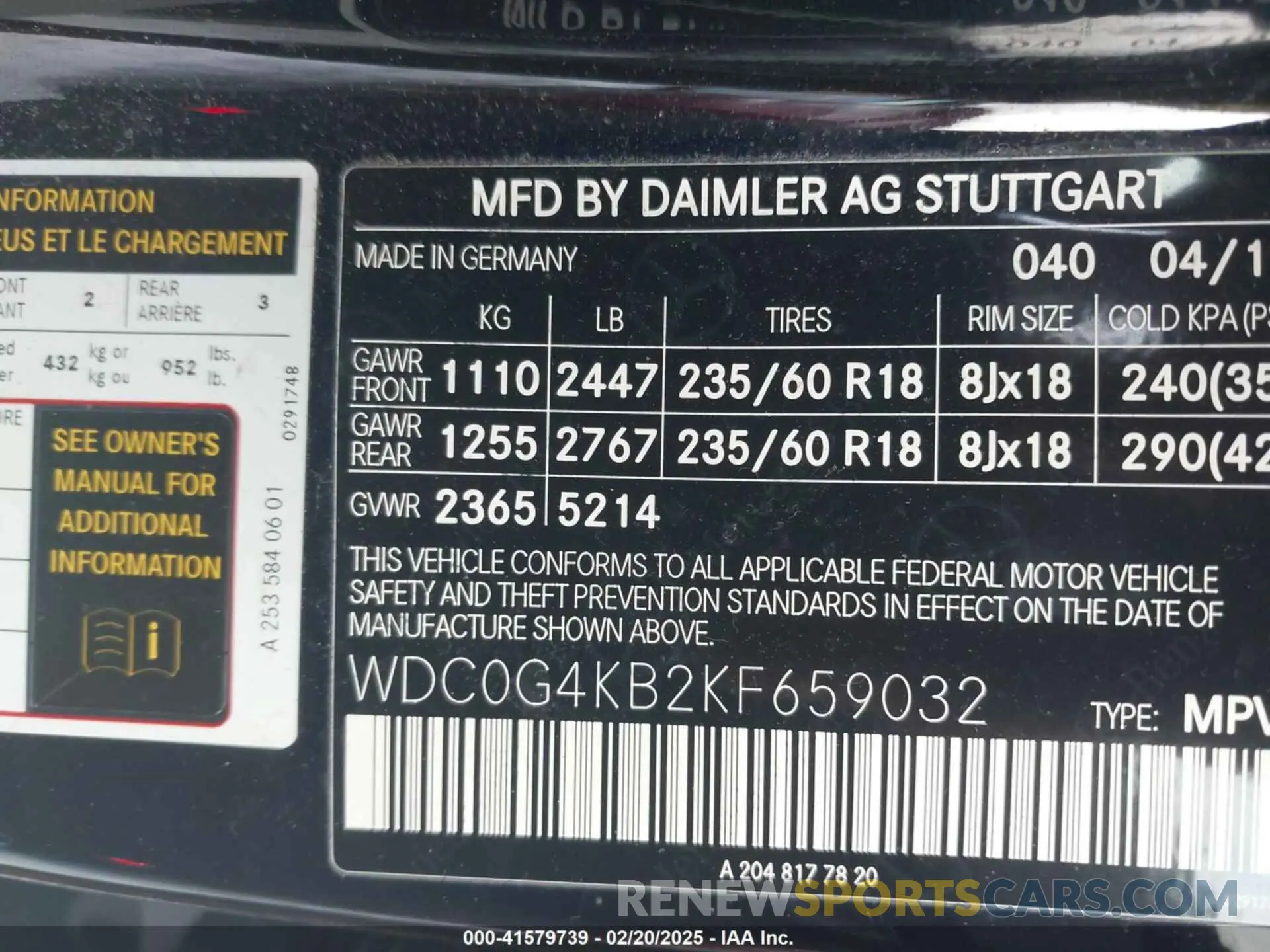 9 fotografías del automóvil dañado WDC0G4KB2KF659032 MERCEDES-BENZ GLC 300 2019