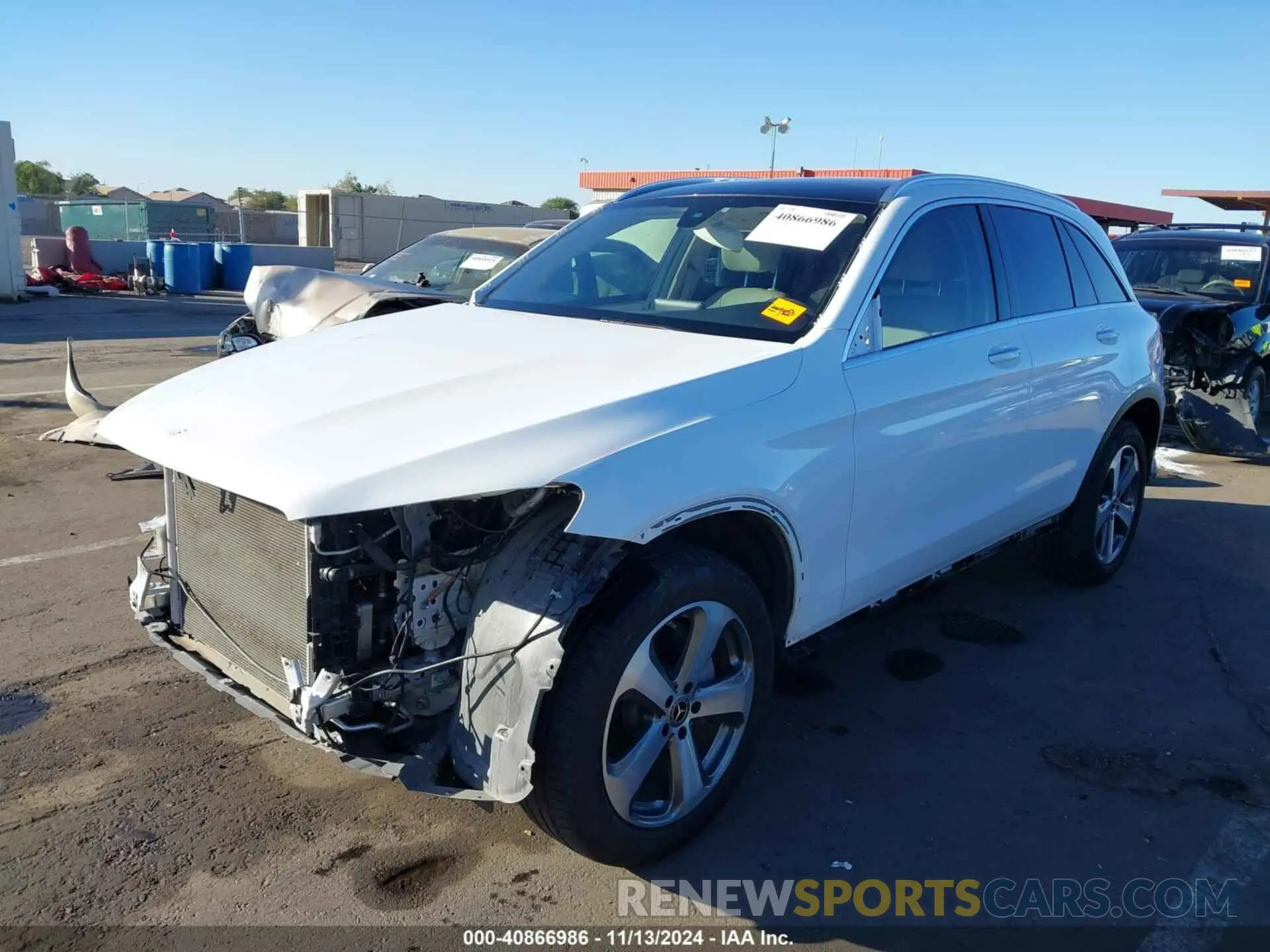 2 fotografías del automóvil dañado WDC0G4KB4KV167768 MERCEDES-BENZ GLC 300 2019