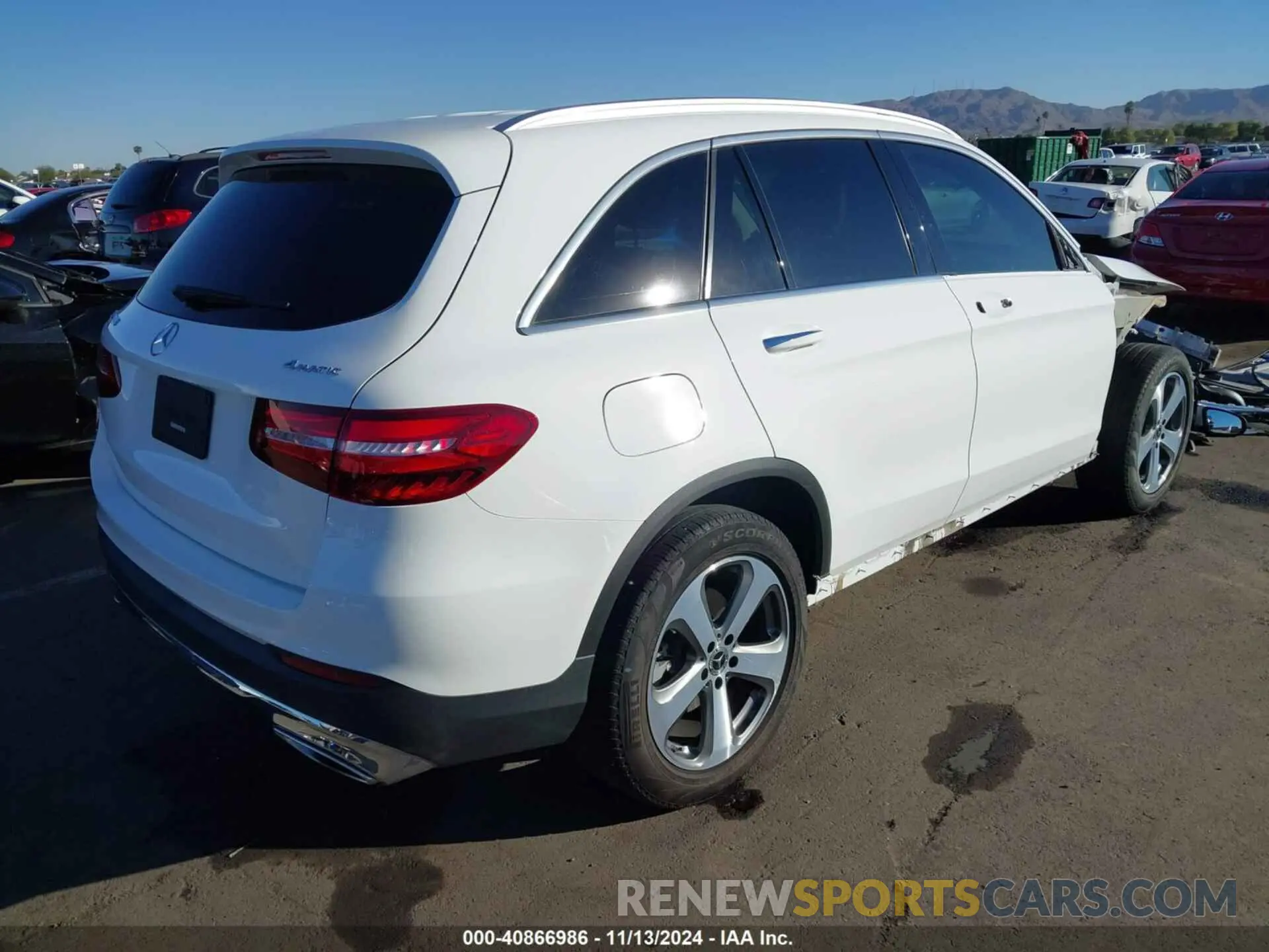 4 fotografías del automóvil dañado WDC0G4KB4KV167768 MERCEDES-BENZ GLC 300 2019