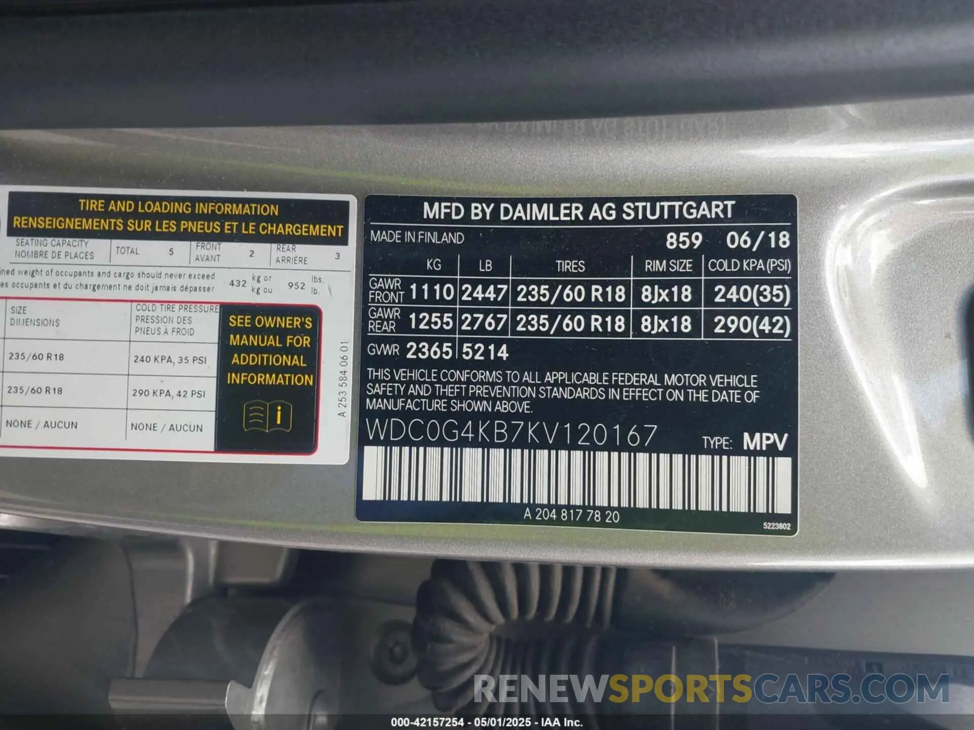 9 fotografías del automóvil dañado WDC0G4KB7KV120167 MERCEDES-BENZ GLC 300 2019