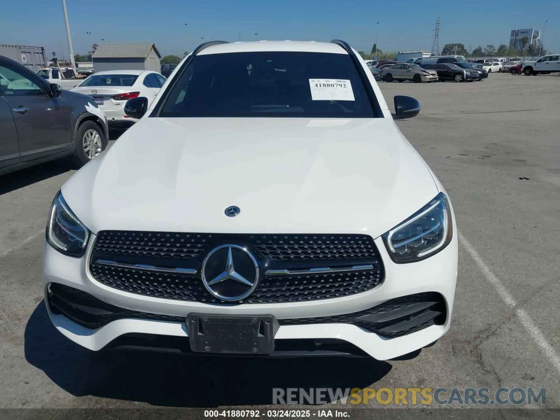 12 fotografías del automóvil dañado W1N0G8DB1MV306535 MERCEDES-BENZ GLC 300 2021