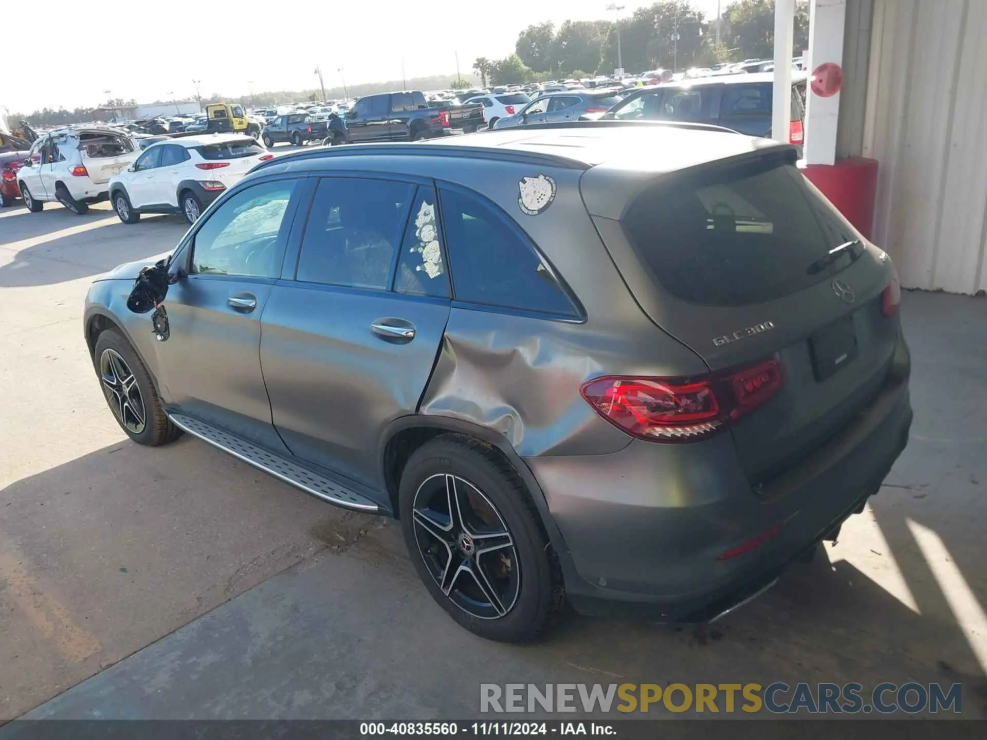 3 fotografías del automóvil dañado W1N0G8EB9MF872015 MERCEDES-BENZ GLC 300 2021