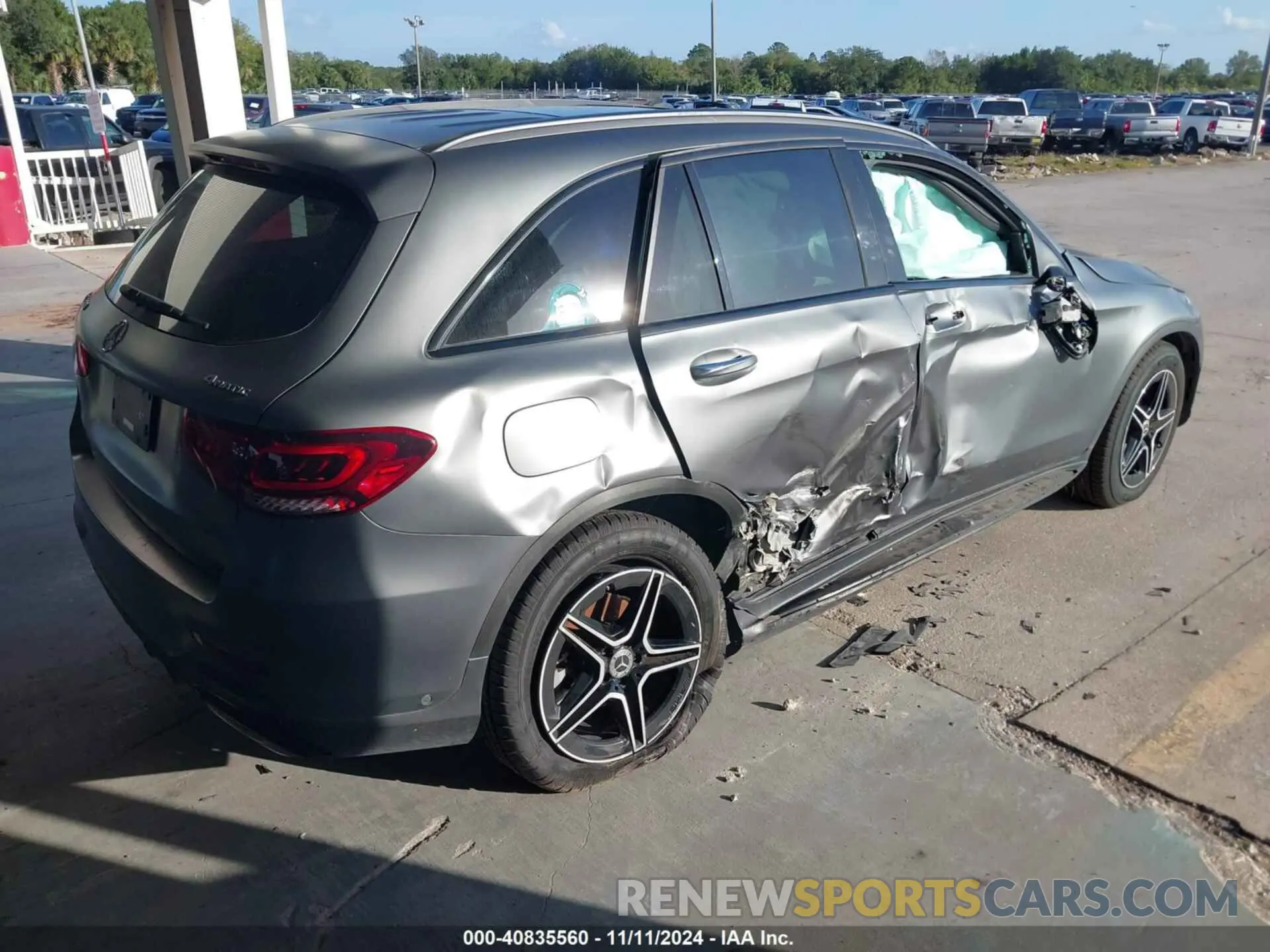 4 fotografías del automóvil dañado W1N0G8EB9MF872015 MERCEDES-BENZ GLC 300 2021
