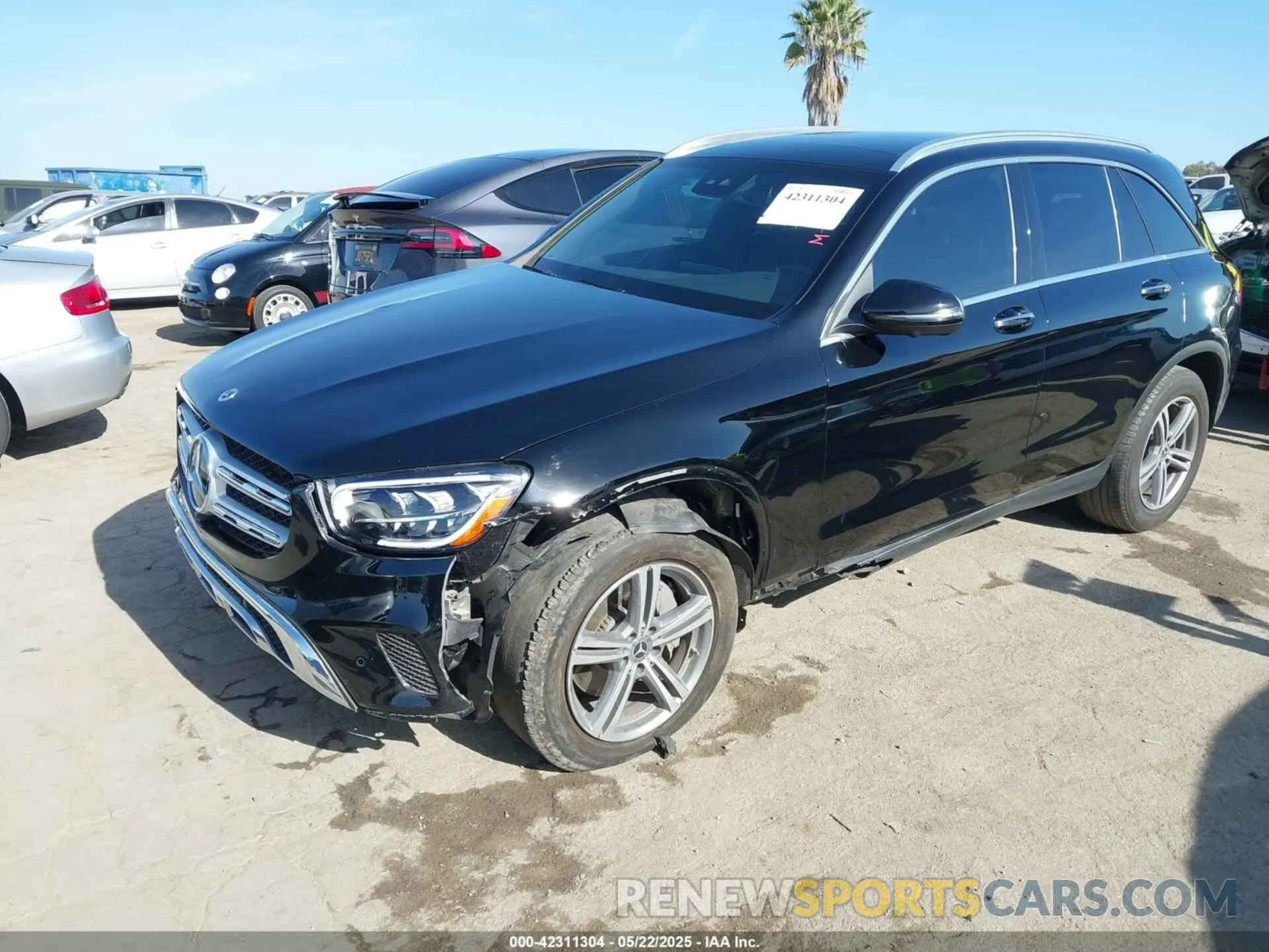 2 fotografías del automóvil dañado W1N0G8DB2NV399762 MERCEDES-BENZ GLC 300 2022