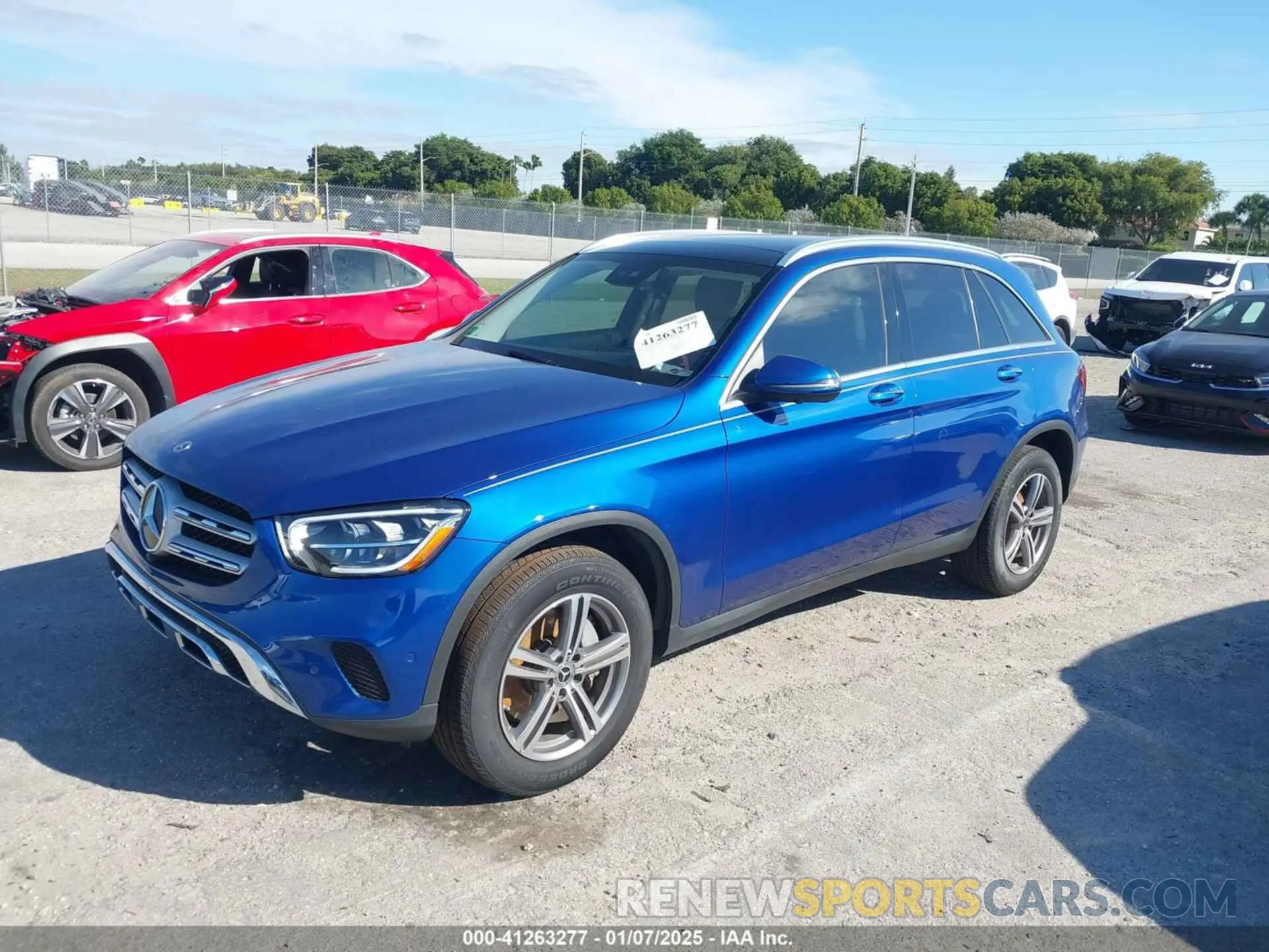 2 fotografías del automóvil dañado W1N0G8DB4NG101149 MERCEDES-BENZ GLC 300 2022