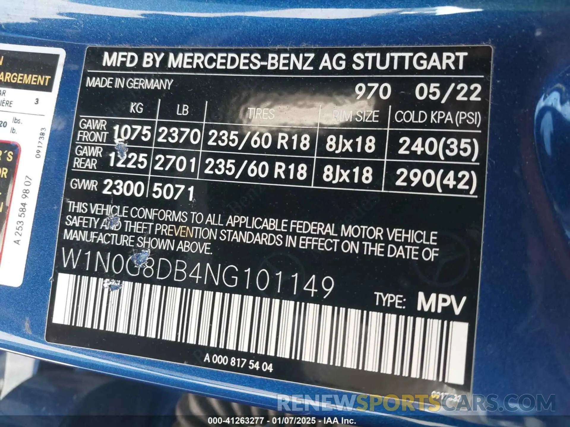 9 fotografías del automóvil dañado W1N0G8DB4NG101149 MERCEDES-BENZ GLC 300 2022
