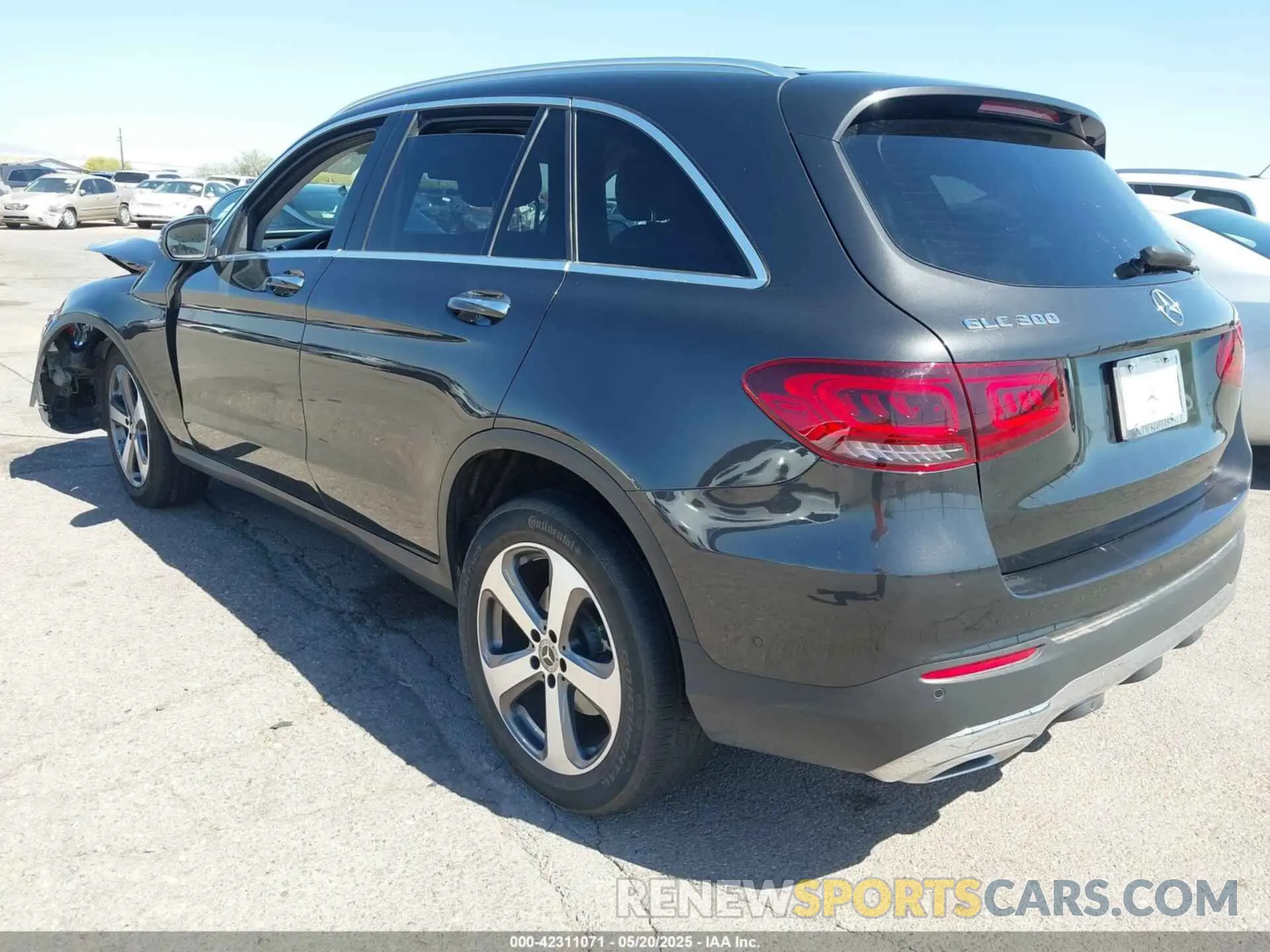 3 fotografías del automóvil dañado W1N0G8DB7NG112565 MERCEDES-BENZ GLC 300 2022