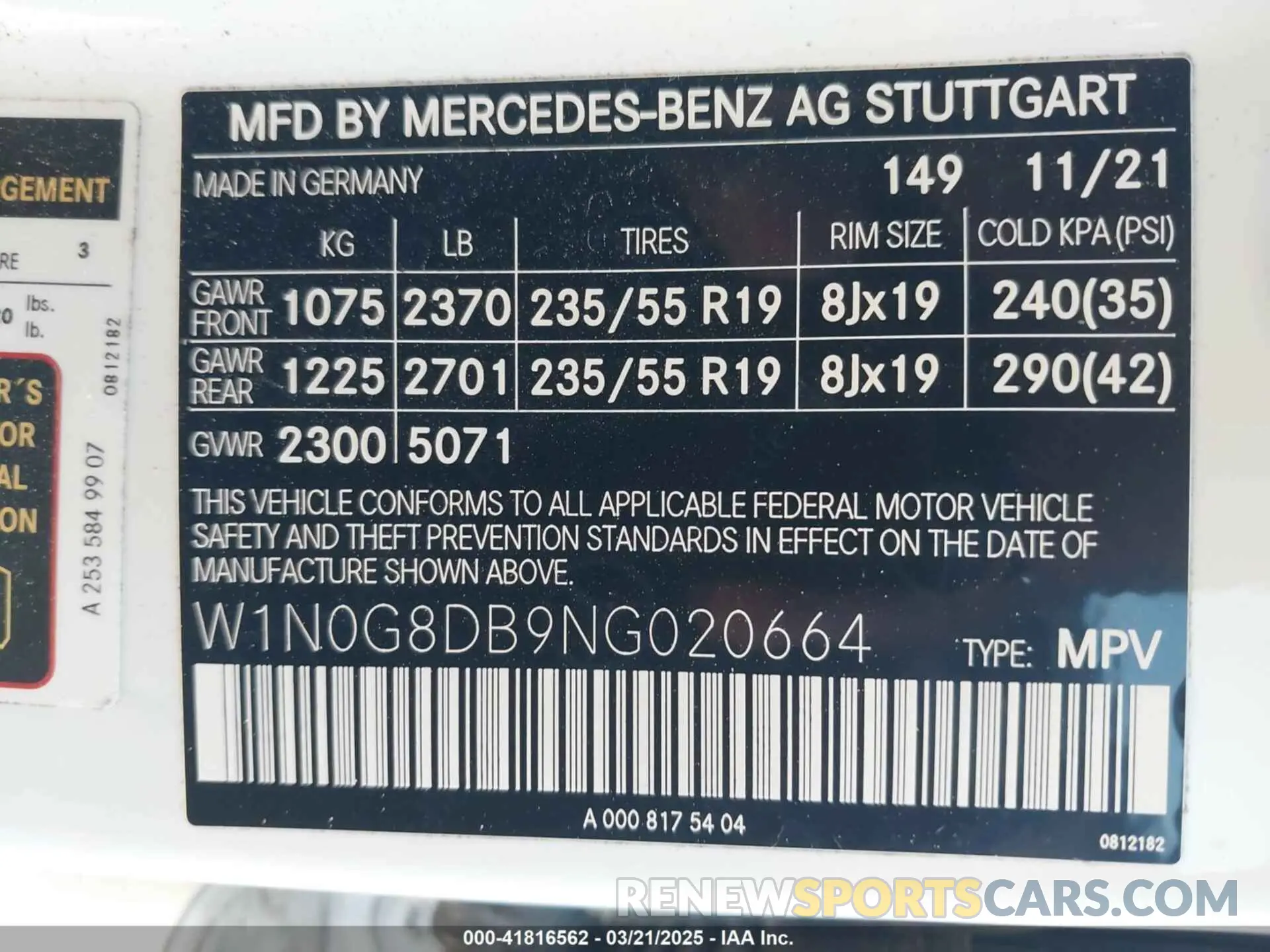 9 fotografías del automóvil dañado W1N0G8DB9NG020664 MERCEDES-BENZ GLC 300 2022