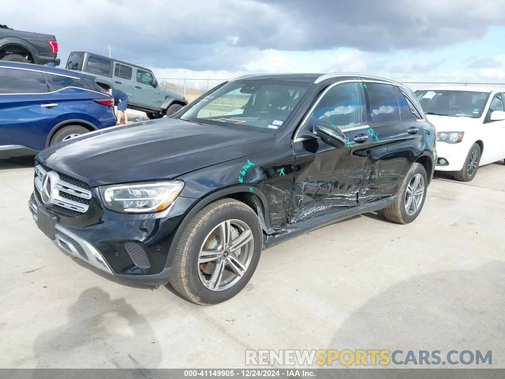2 fotografías del automóvil dañado W1N0G8DB9NV328641 MERCEDES-BENZ GLC 300 2022