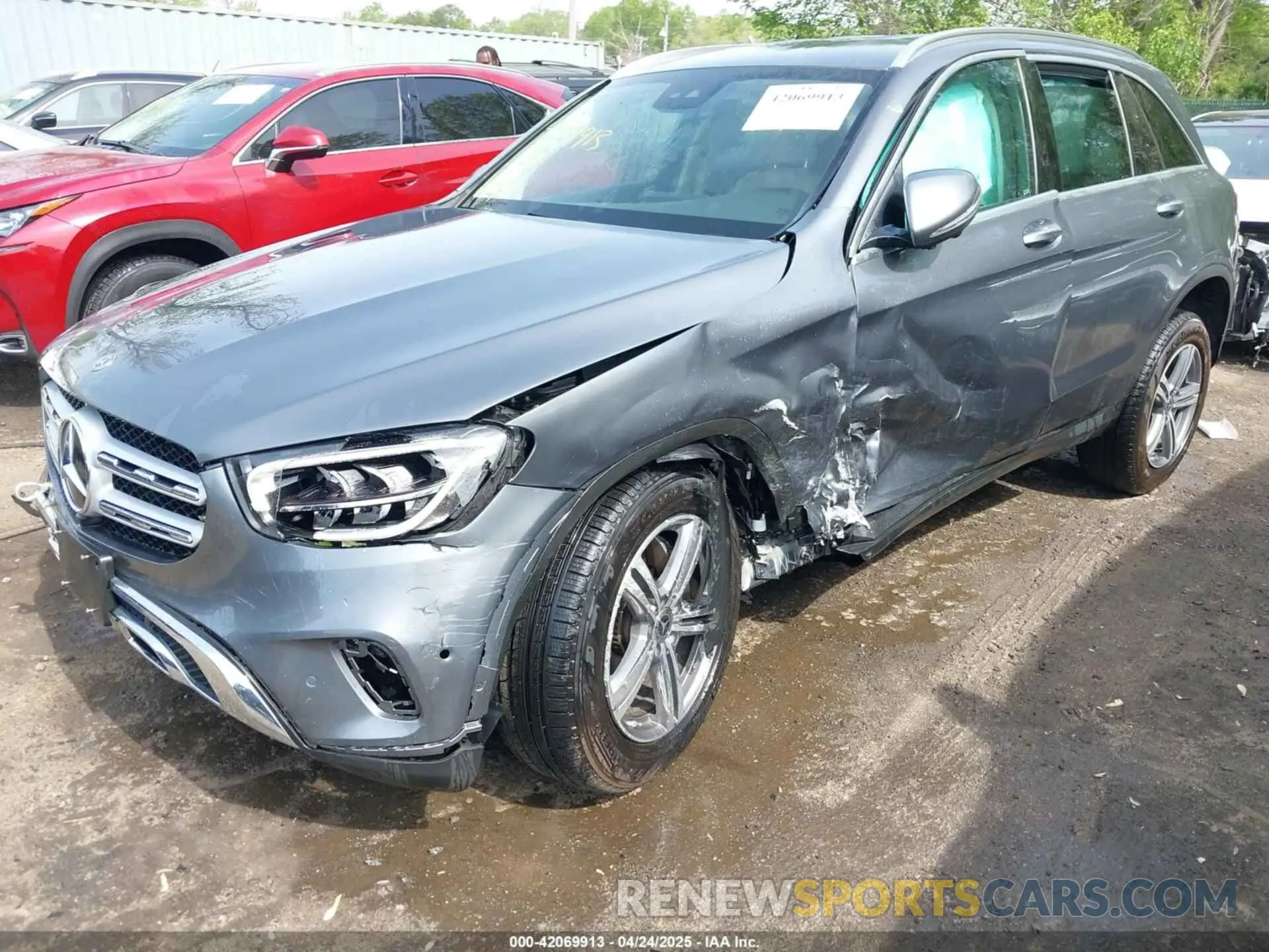 6 fotografías del automóvil dañado W1N0G8EB3NV333526 MERCEDES-BENZ GLC 300 2022