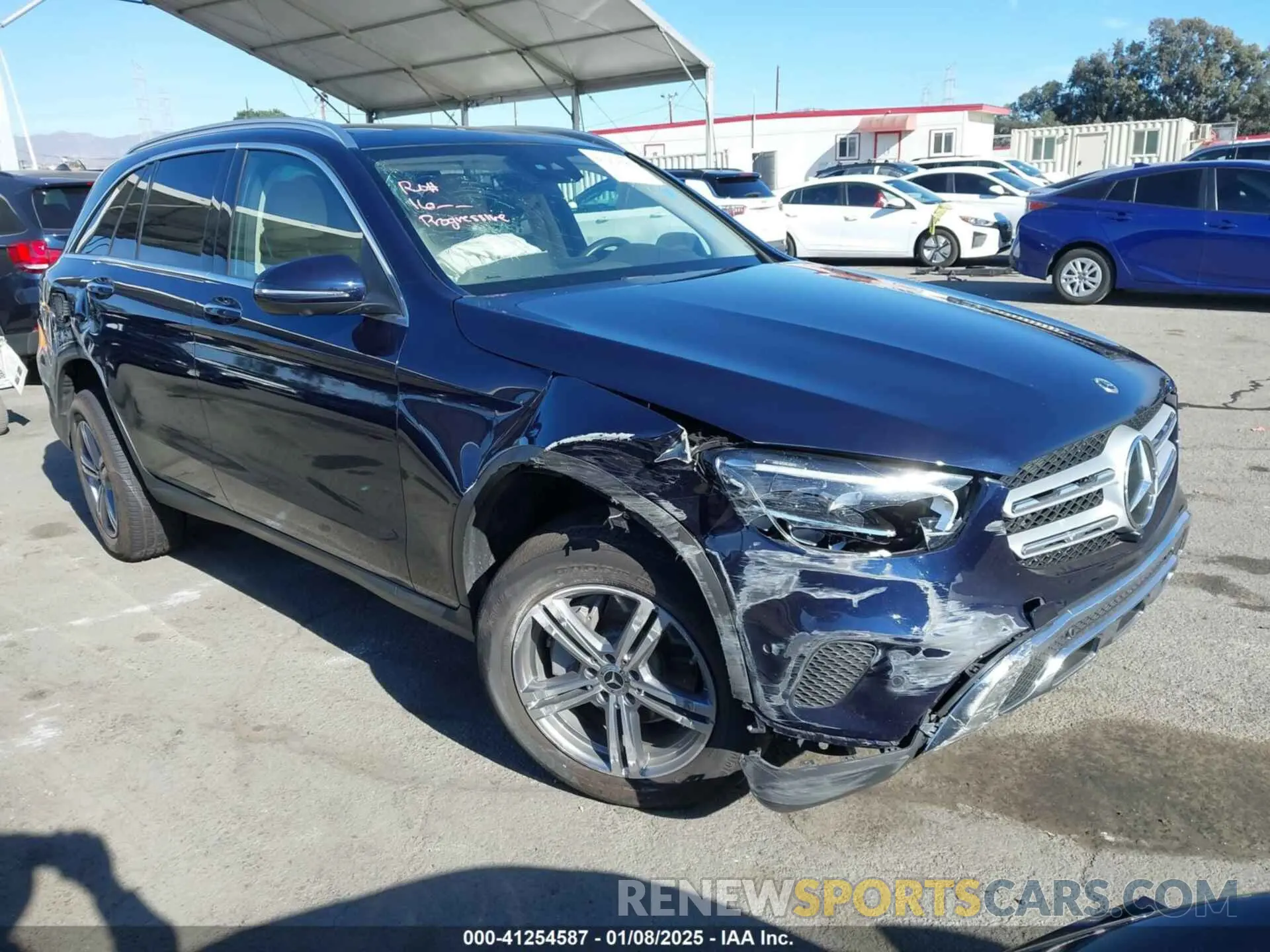 1 fotografías del automóvil dañado W1N0G8EB5NG111669 MERCEDES-BENZ GLC 300 2022