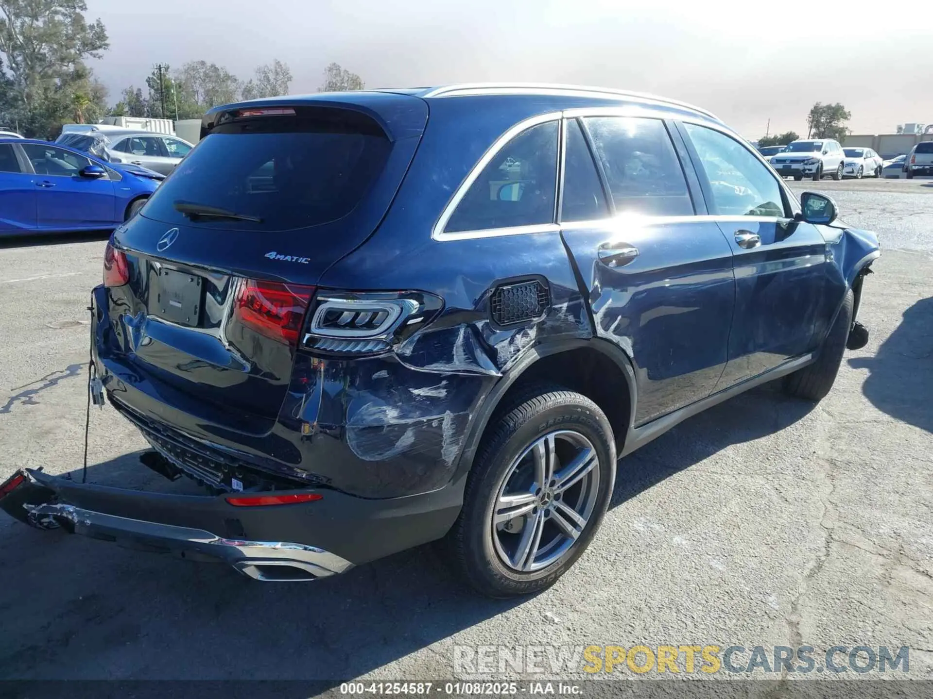 4 fotografías del automóvil dañado W1N0G8EB5NG111669 MERCEDES-BENZ GLC 300 2022