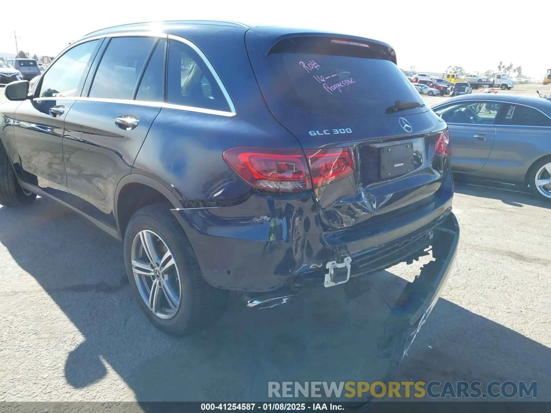 6 fotografías del automóvil dañado W1N0G8EB5NG111669 MERCEDES-BENZ GLC 300 2022