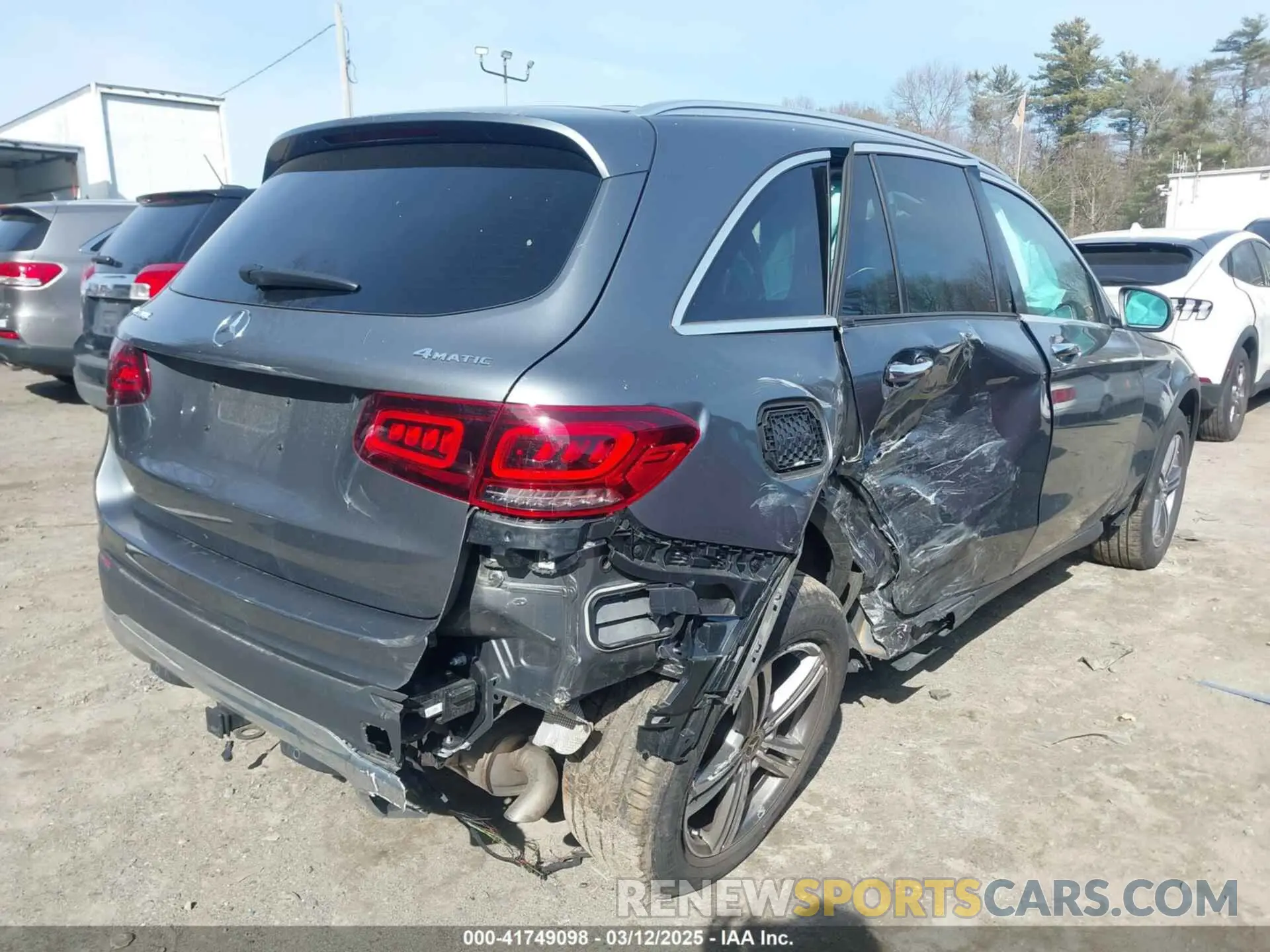 4 fotografías del automóvil dañado W1N0G8EBXNV333958 MERCEDES-BENZ GLC 300 2022
