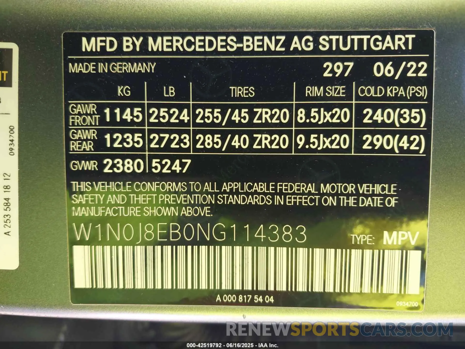 9 fotografías del automóvil dañado W1N0J8EB0NG114383 MERCEDES-BENZ GLC 300 2022