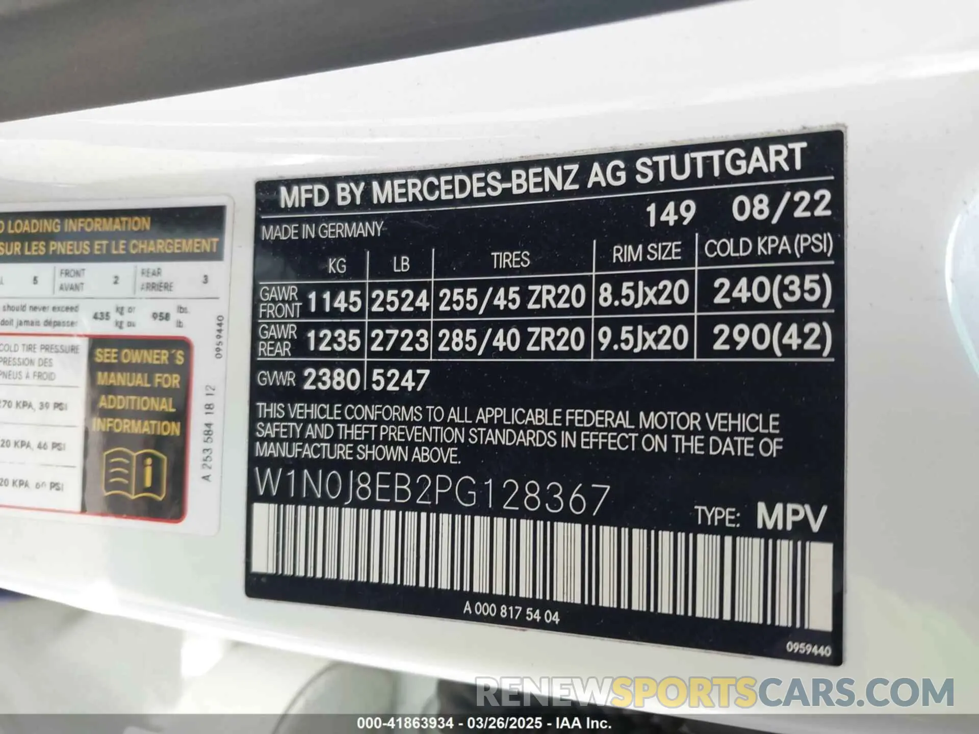 9 fotografías del automóvil dañado W1N0J8EB2PG128367 MERCEDES-BENZ GLC 300 2023