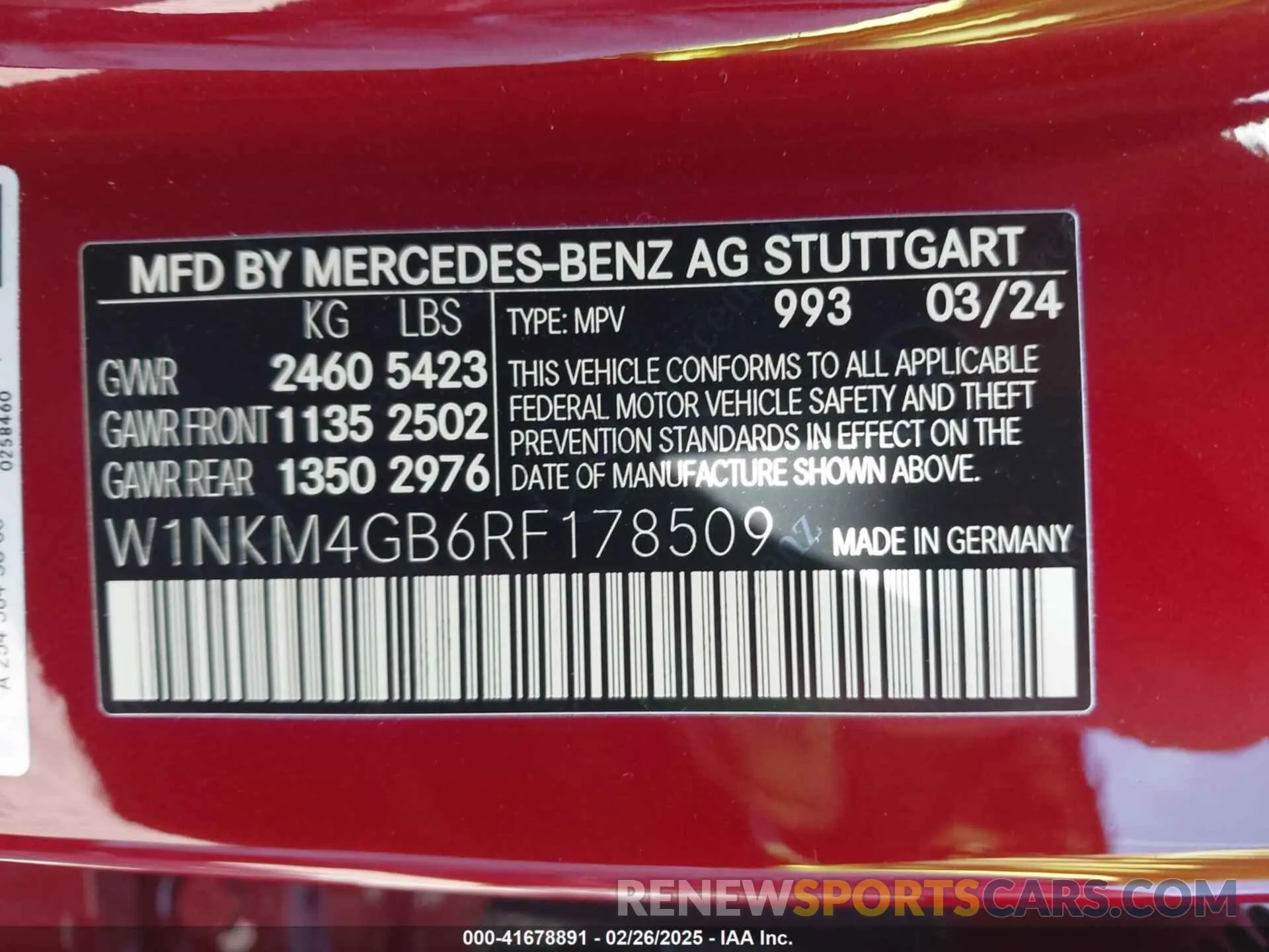 9 fotografías del automóvil dañado W1NKM4GB6RF178509 MERCEDES-BENZ GLC 300 2024