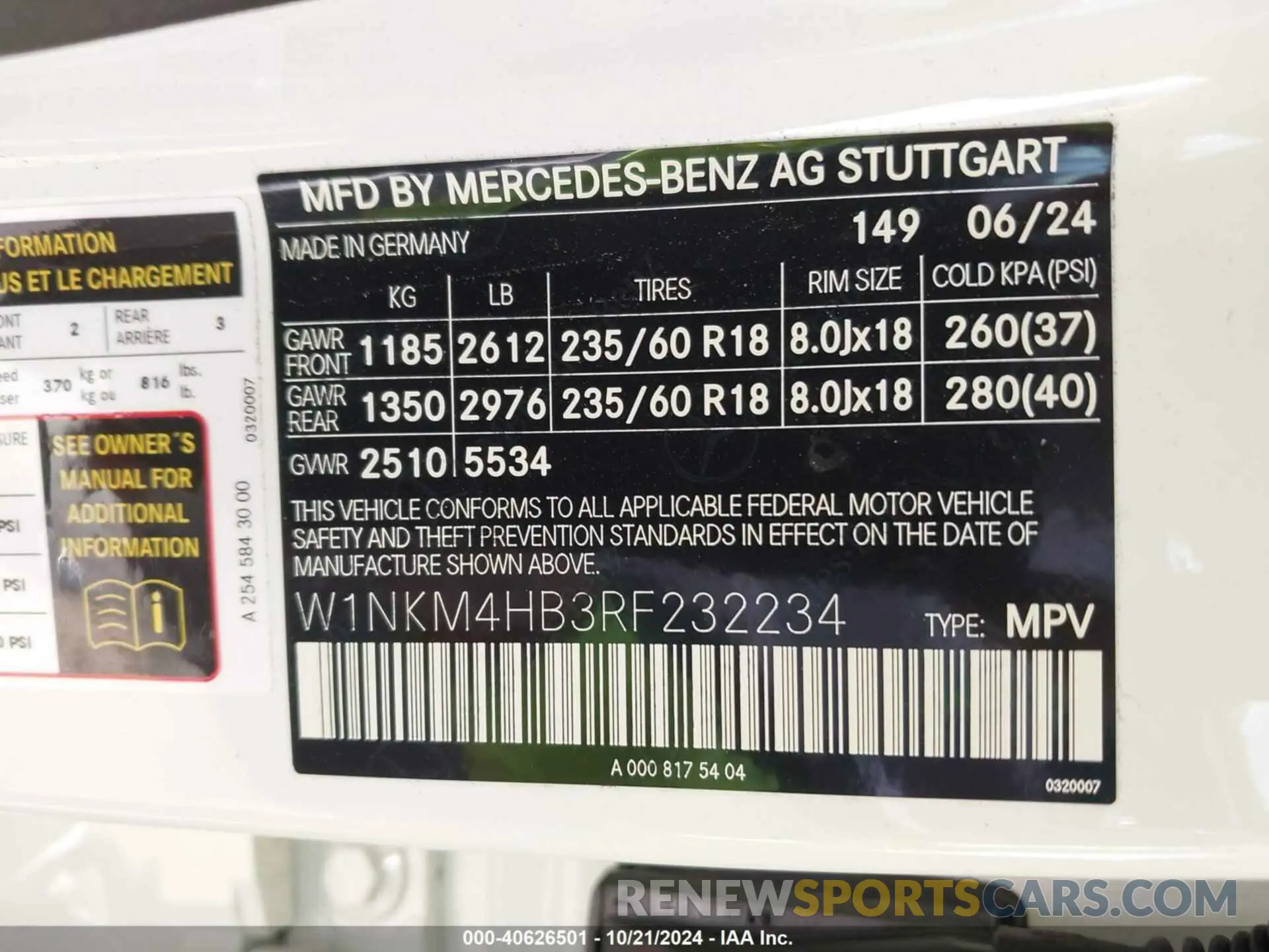 9 fotografías del automóvil dañado W1NKM4HB3RF232234 MERCEDES-BENZ GLC 300 2024