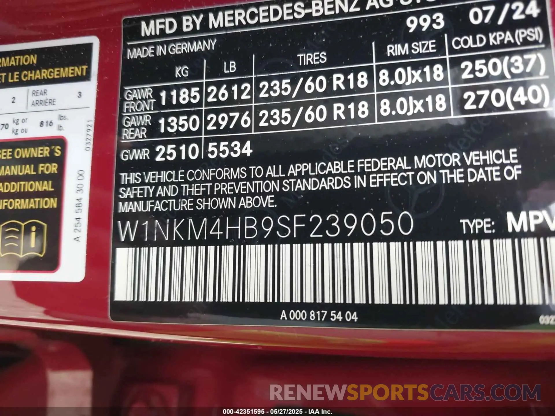 9 fotografías del automóvil dañado W1NKM4HB9SF239050 MERCEDES-BENZ GLC 300 2025
