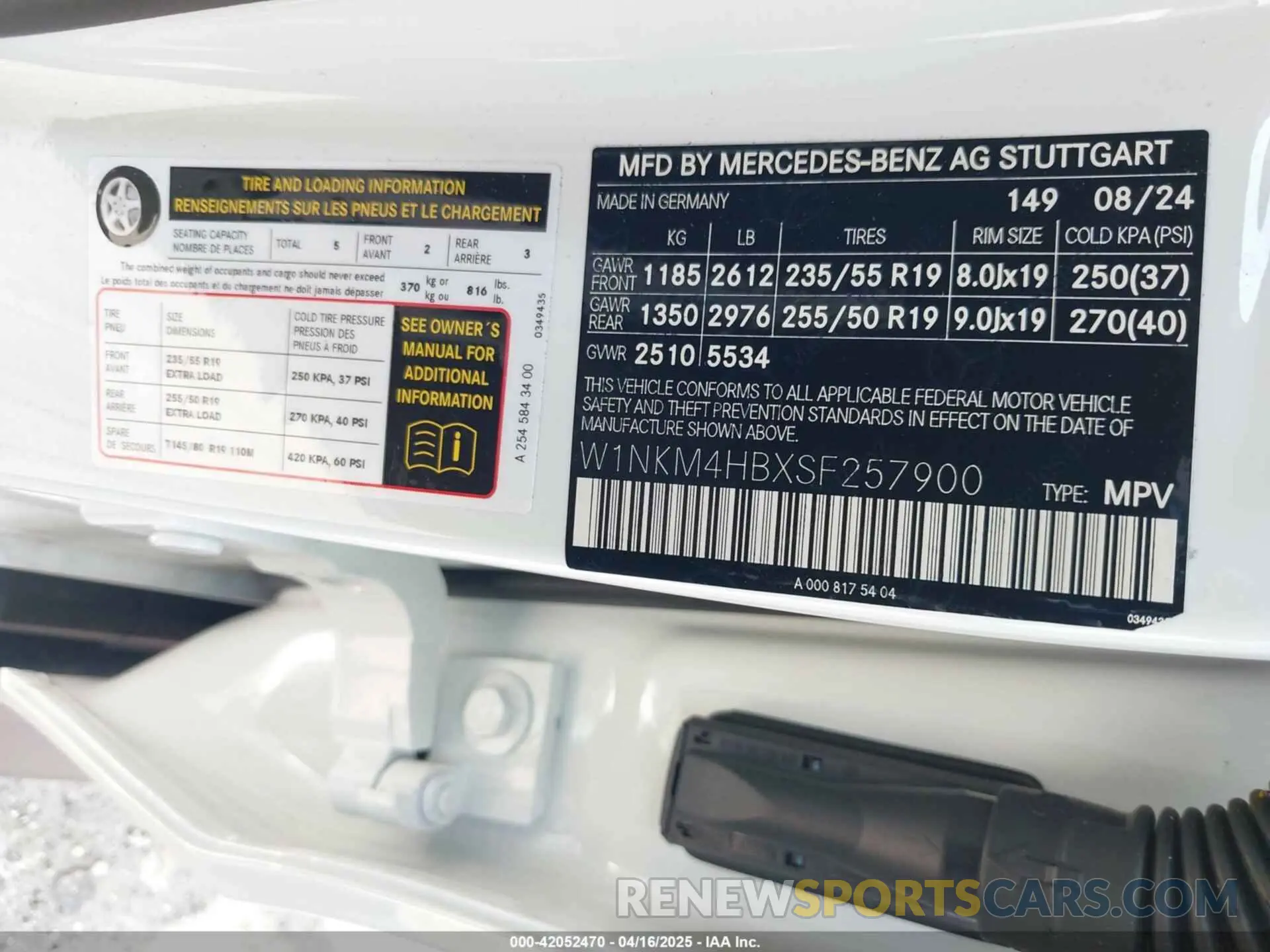 9 fotografías del automóvil dañado W1NKM4HBXSF257900 MERCEDES-BENZ GLC 300 2025