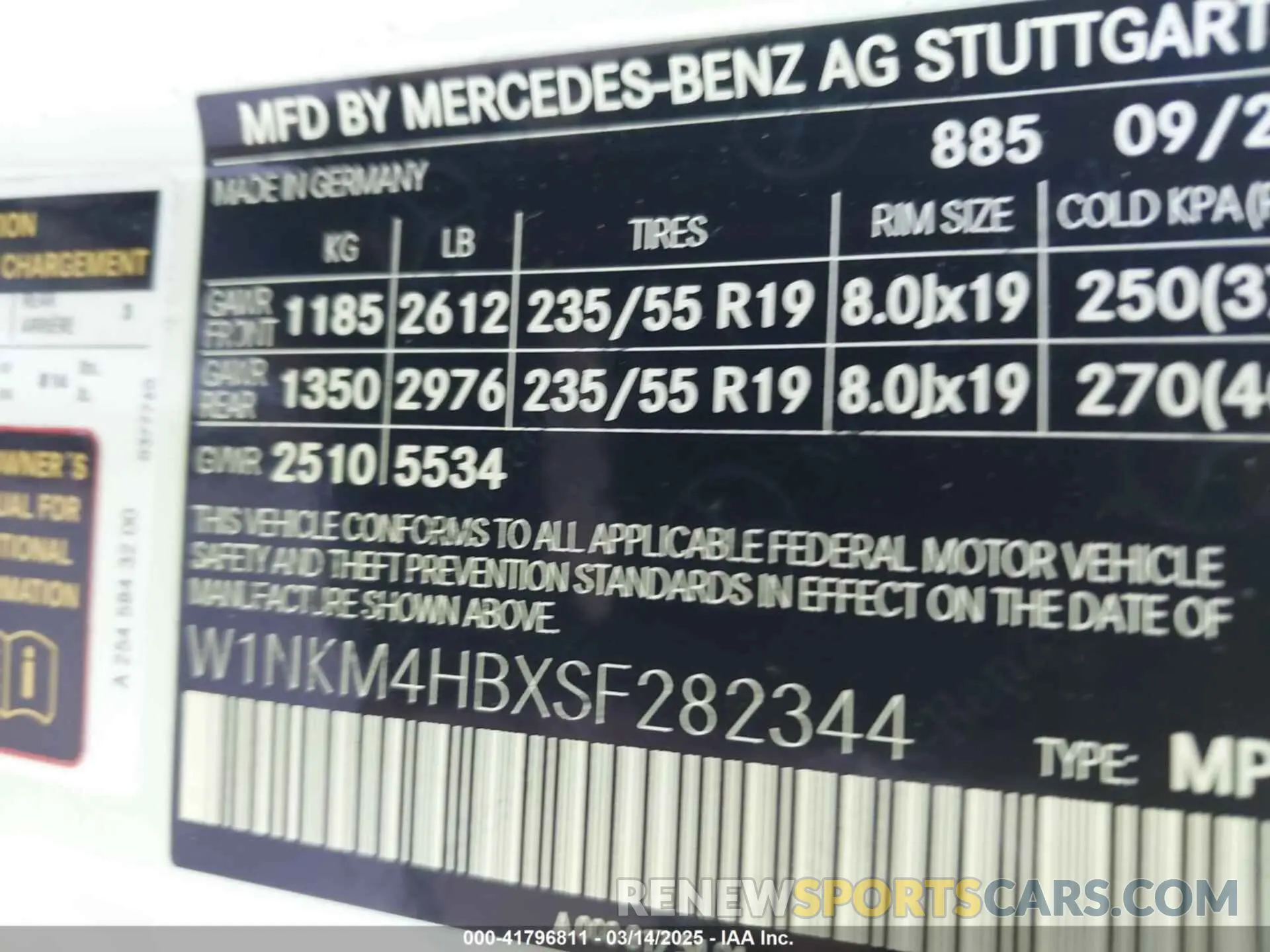 9 fotografías del automóvil dañado W1NKM4HBXSF282344 MERCEDES-BENZ GLC 300 2025