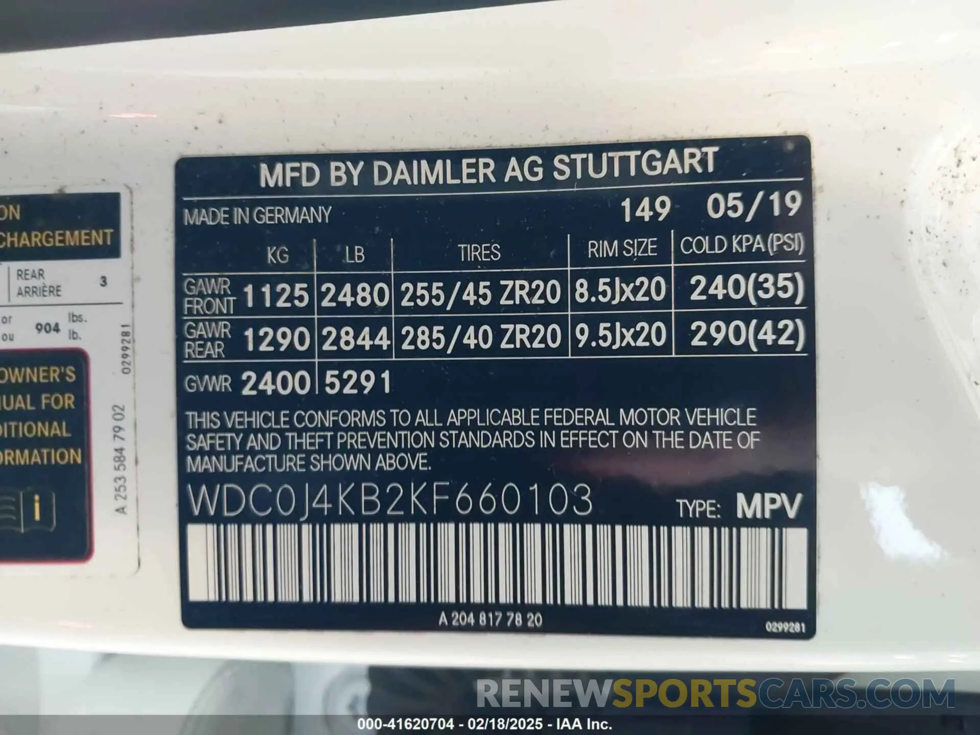 9 fotografías del automóvil dañado WDC0J4KB2KF660103 MERCEDES-BENZ GLC 300 COUPE 2019
