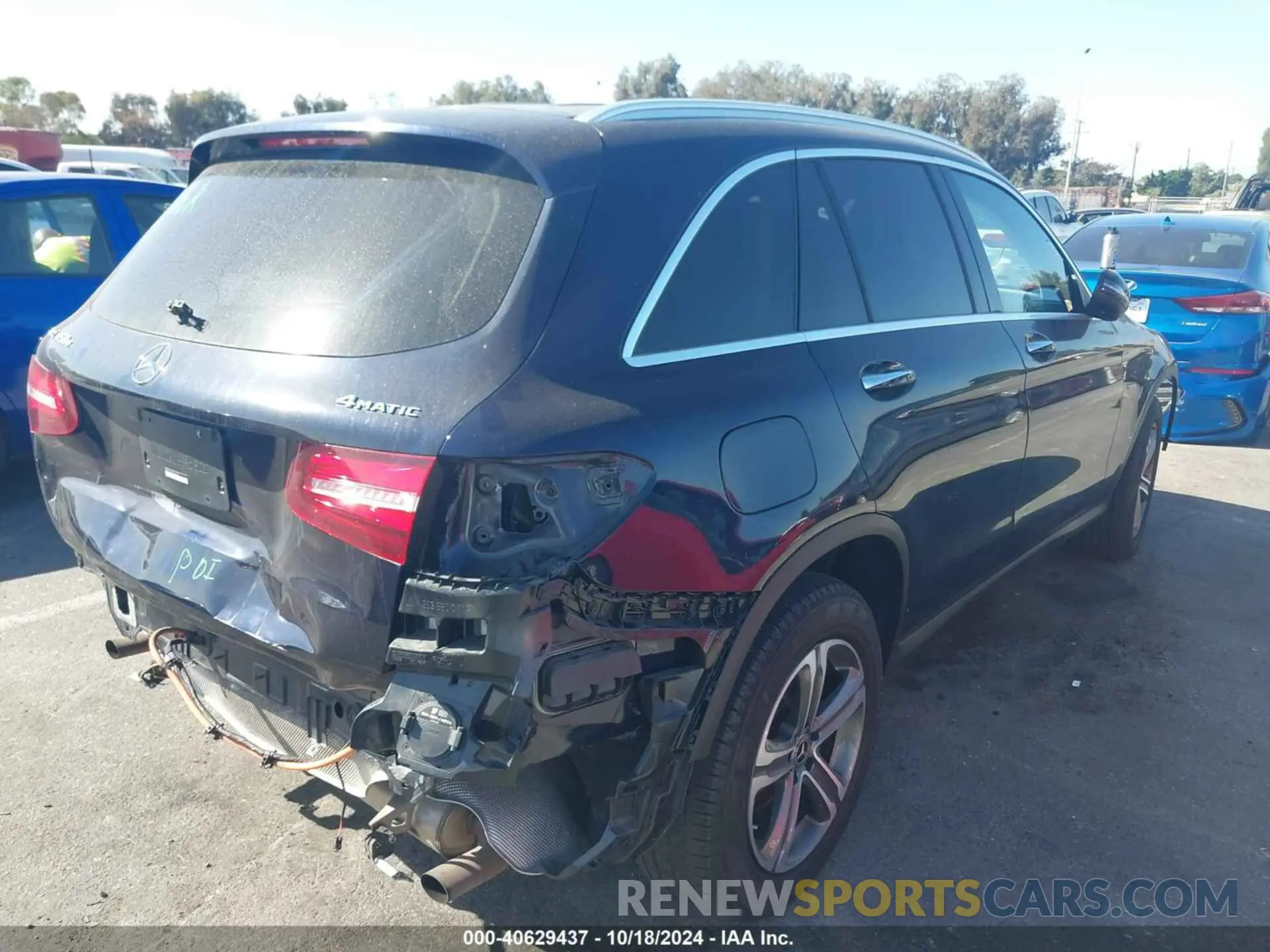 4 fotografías del automóvil dañado WDC0G5EB0KF593405 MERCEDES-BENZ GLC 350E 2019