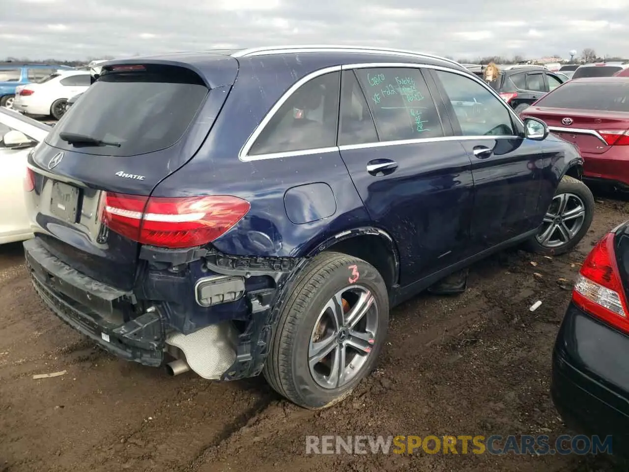 3 fotografías del automóvil dañado WDC0G4KBXKF662034 MERCEDES-BENZ GLC-CLASS 2019