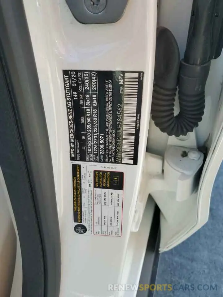 14 fotografías del automóvil dañado W1N0G8DB3LF784562 MERCEDES-BENZ GLC-CLASS 2020