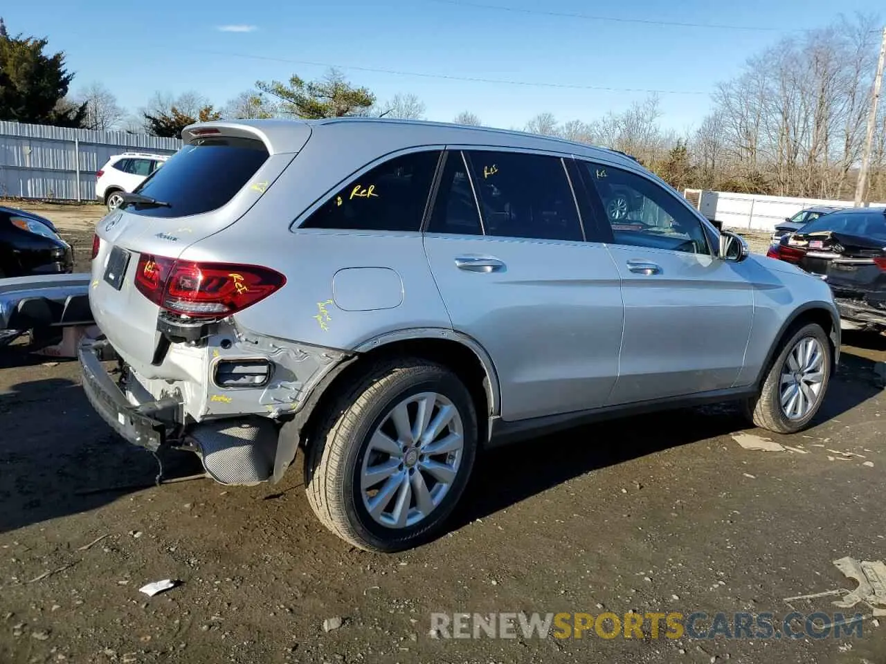 3 fotografías del automóvil dañado WDC0G8EB0LF675749 MERCEDES-BENZ GLC-CLASS 2020